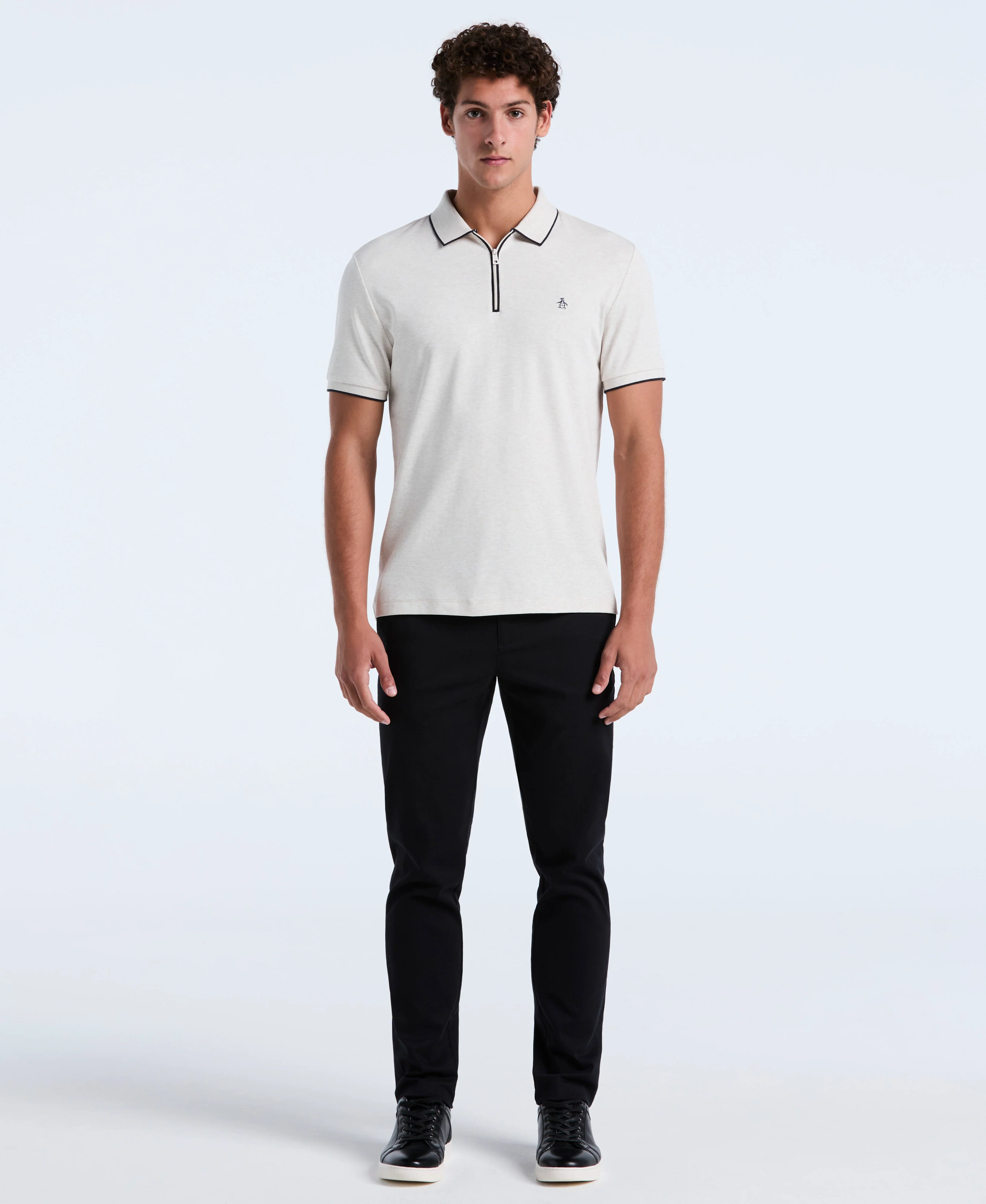 Interlock Quarter Zip Tipped Polo - Image 4