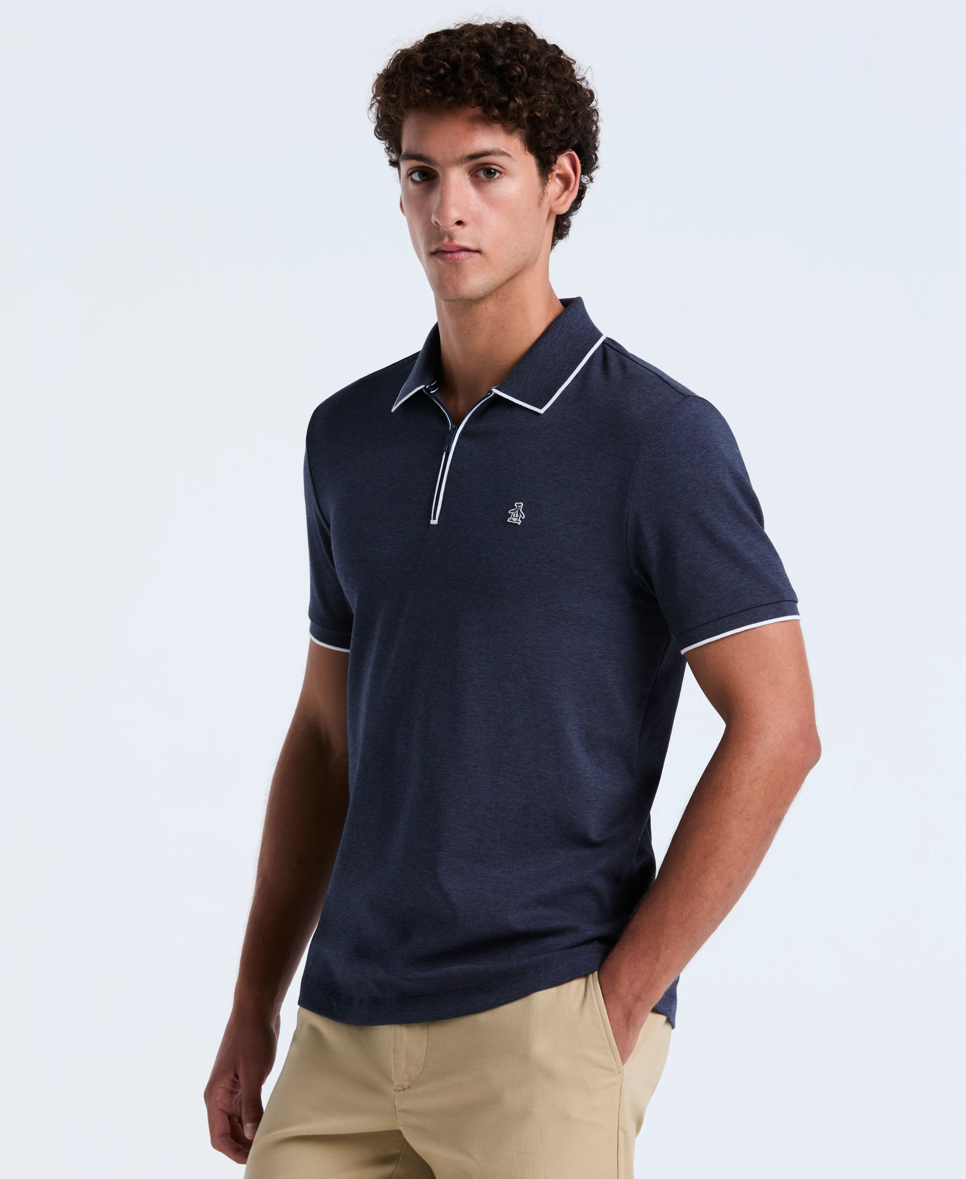 Interlock Quarter Zip Tipped Polo - Image 5