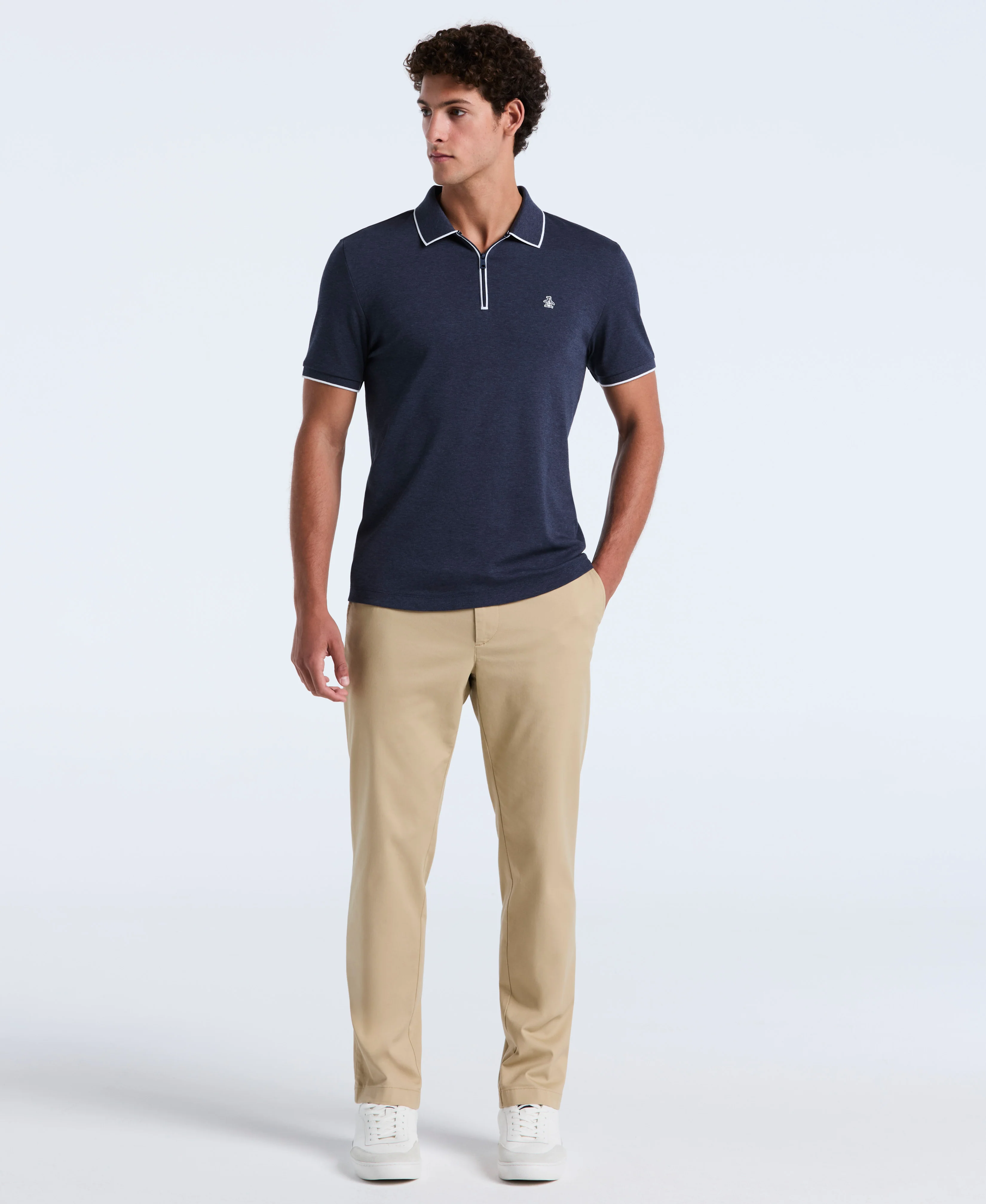 Interlock Quarter Zip Tipped Polo - Image 8