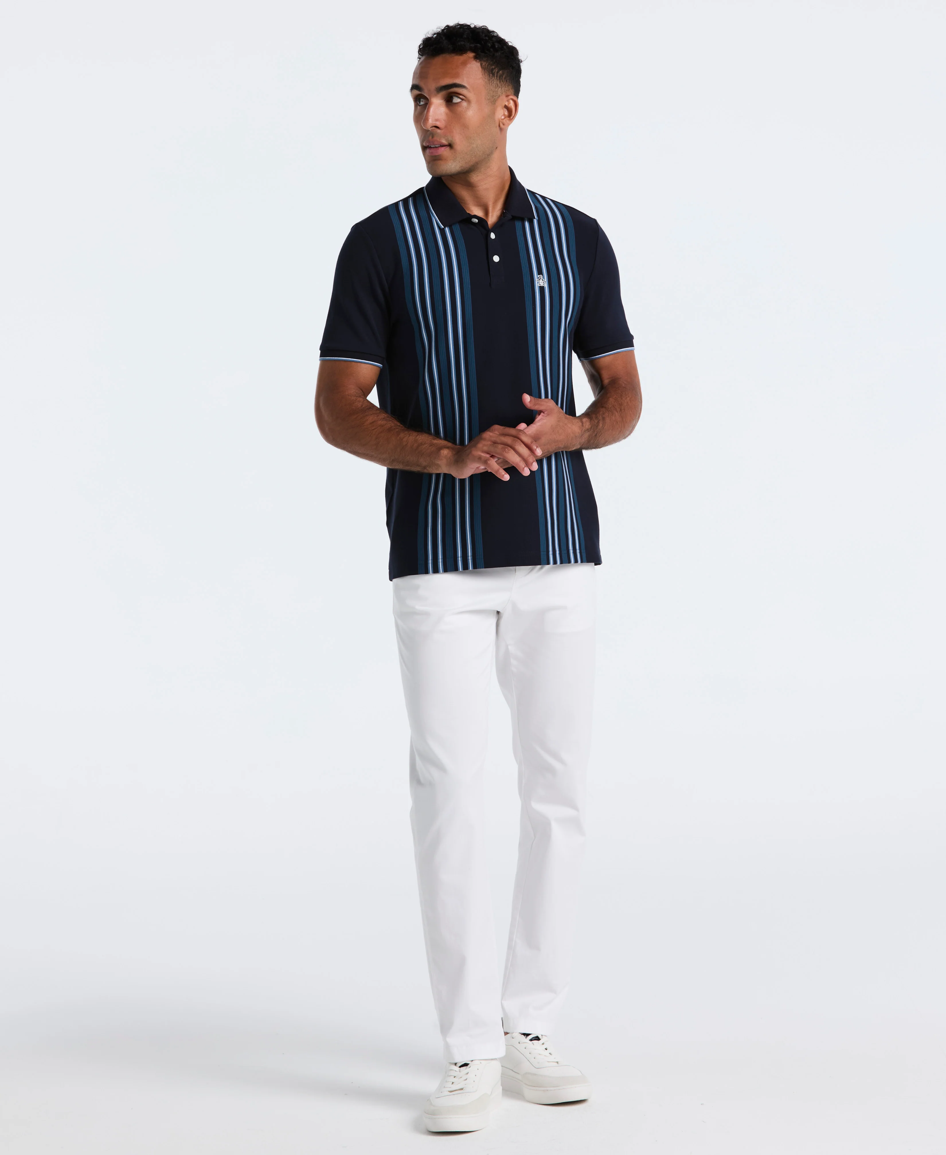 Interlock Vertical Stripe Polo - Image 12