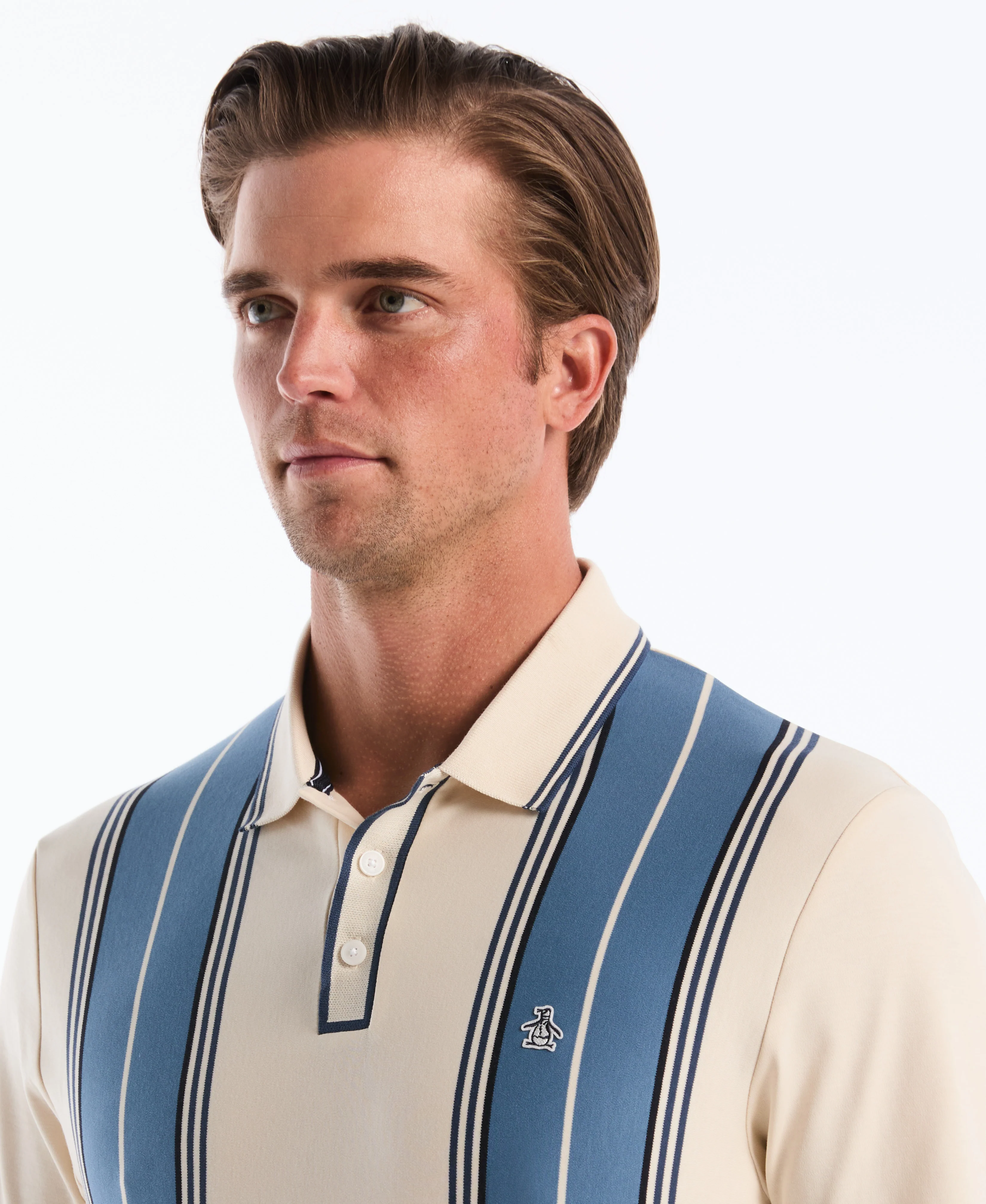 Interlock Vertical Stripe Polo - Image 3