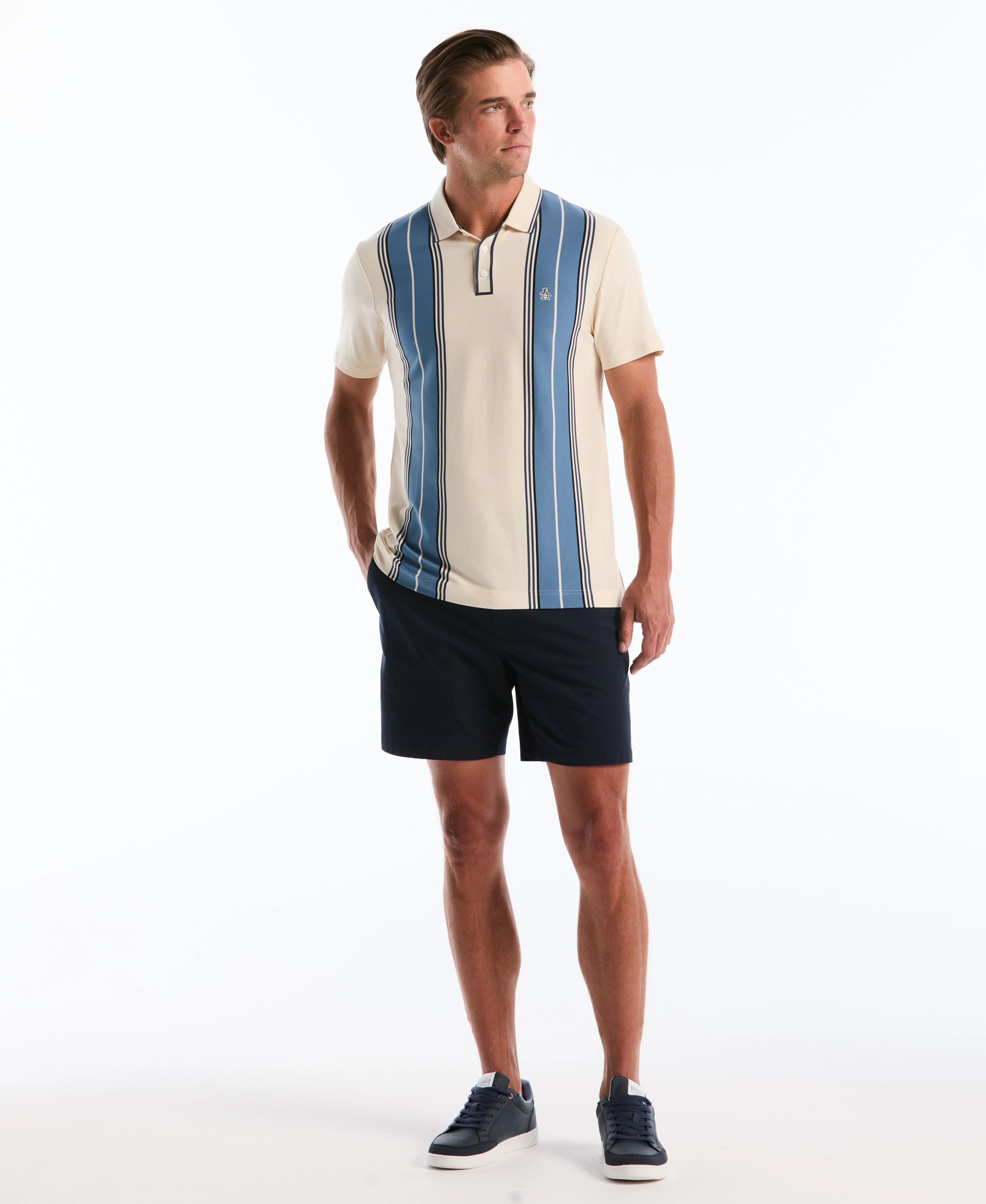 Interlock Vertical Stripe Polo - Image 4