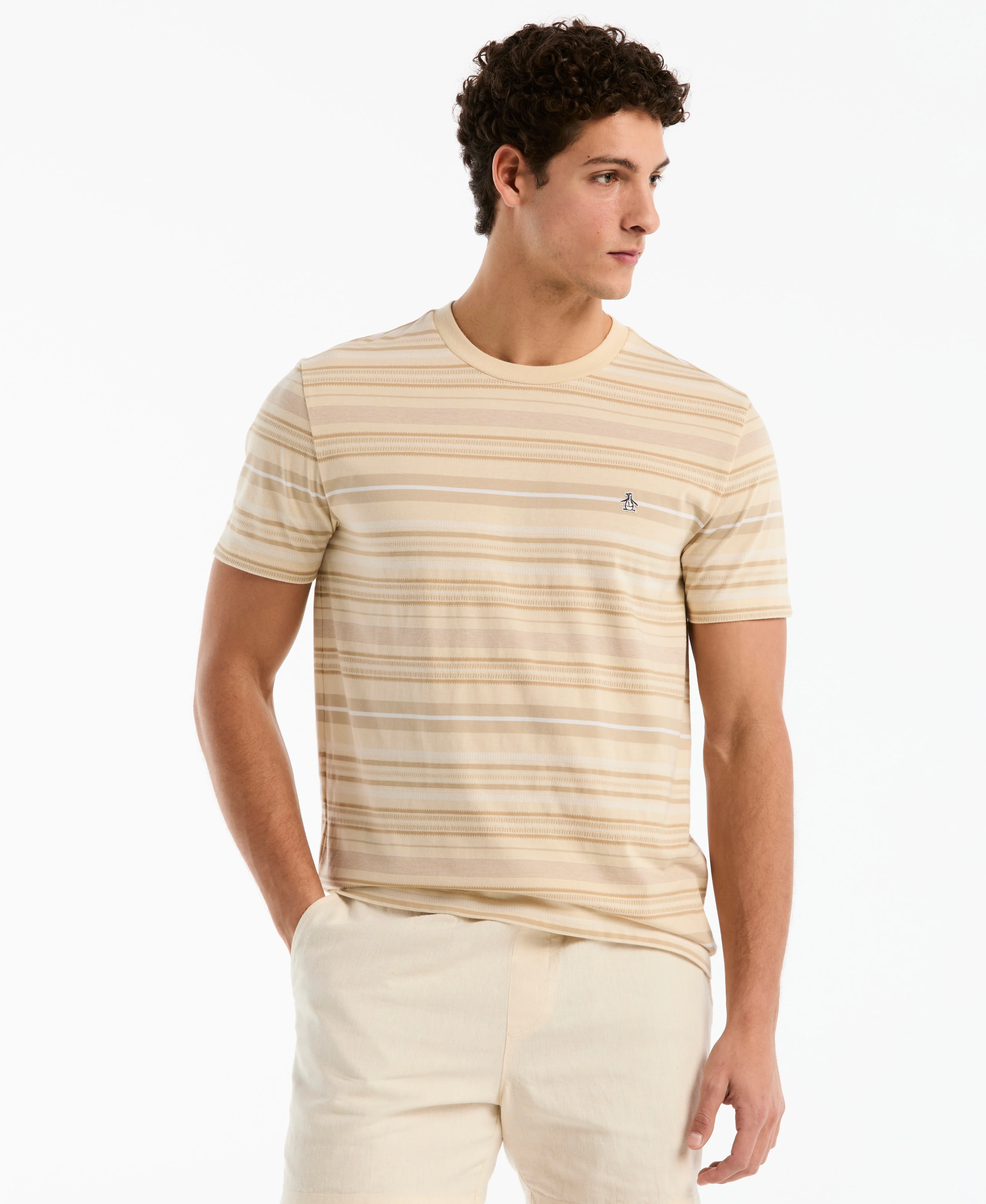 Jacquard Dashed Striped Tee