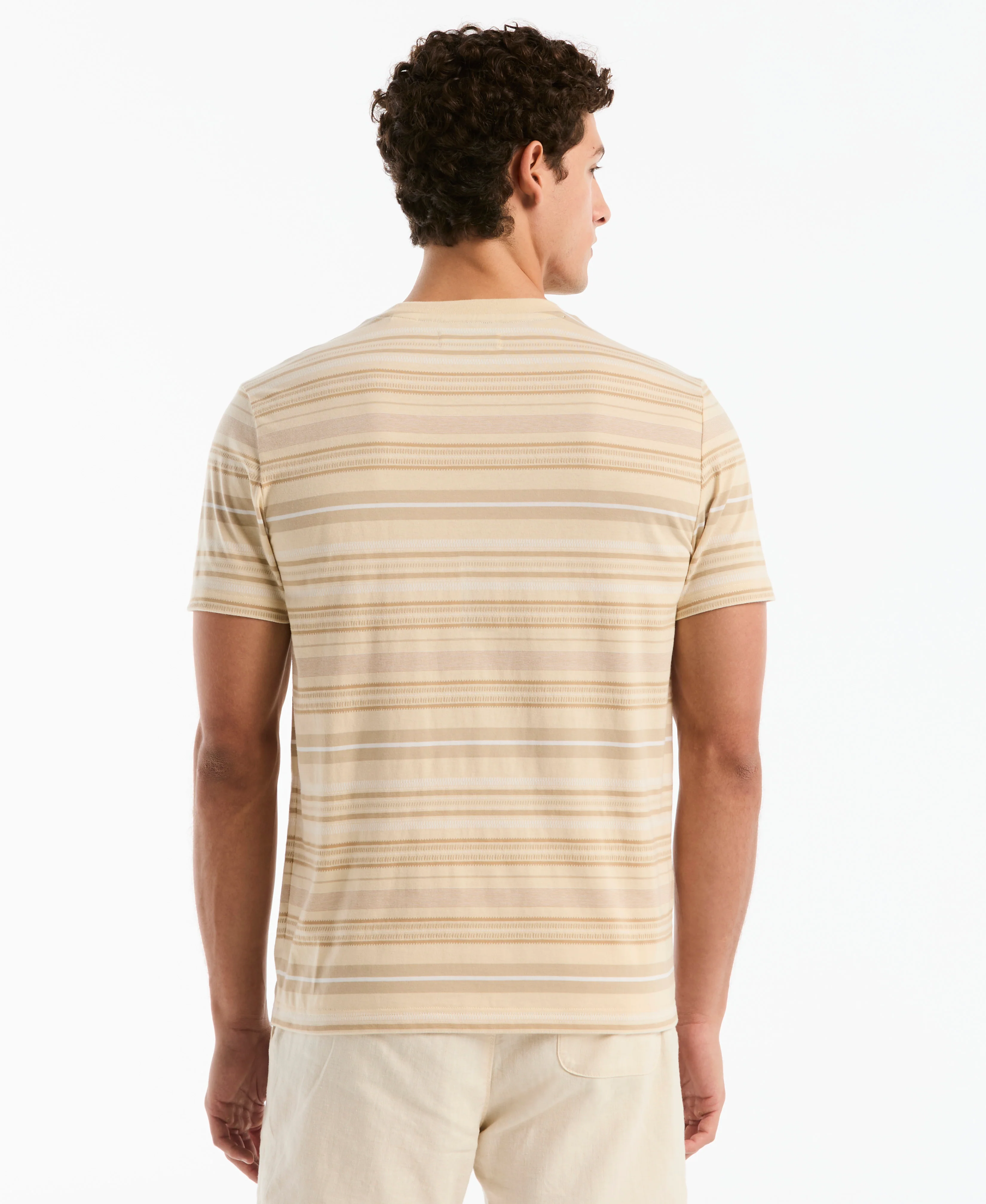 Jacquard Dashed Striped Tee - Image 2