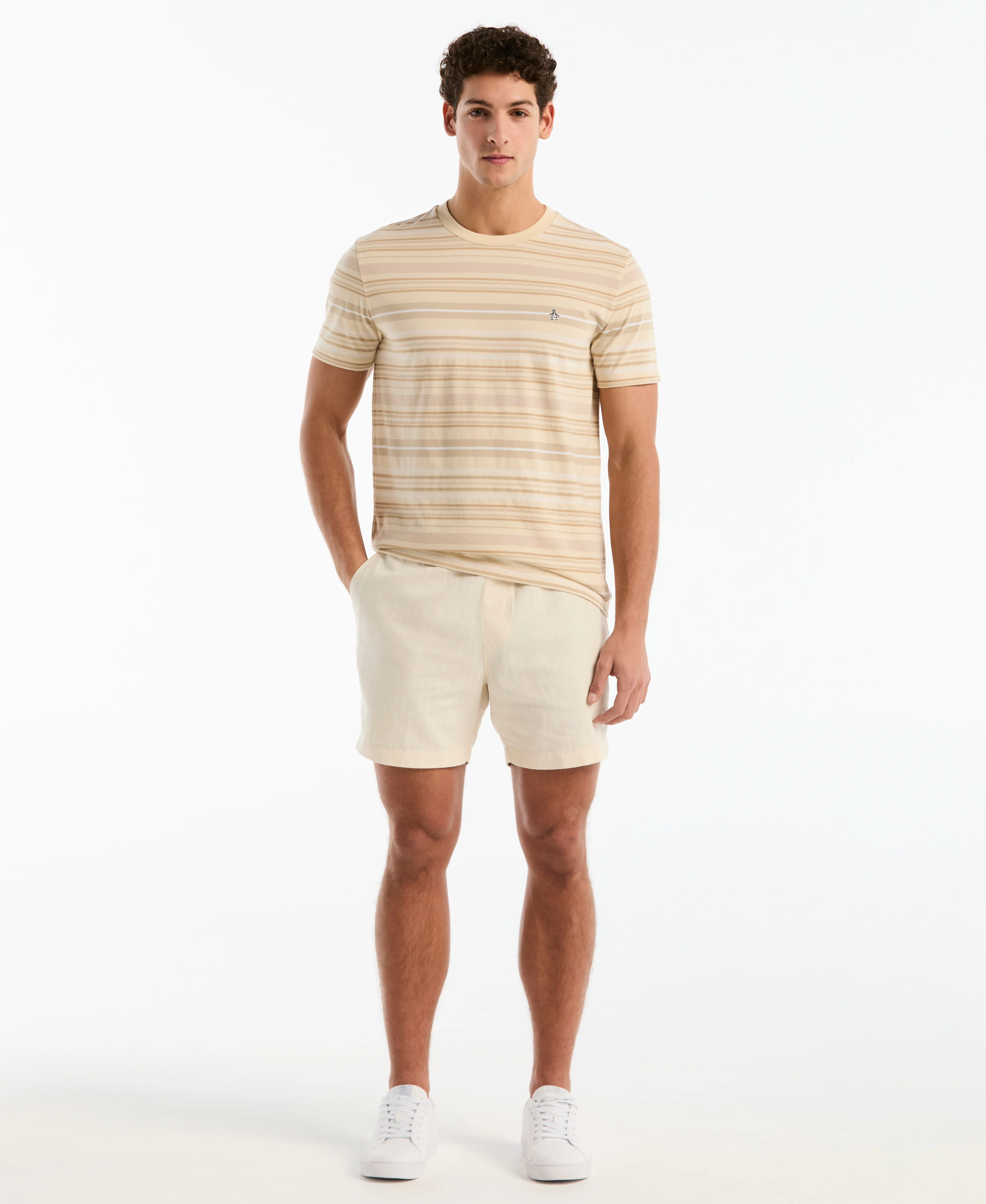 Jacquard Dashed Striped Tee - Image 4