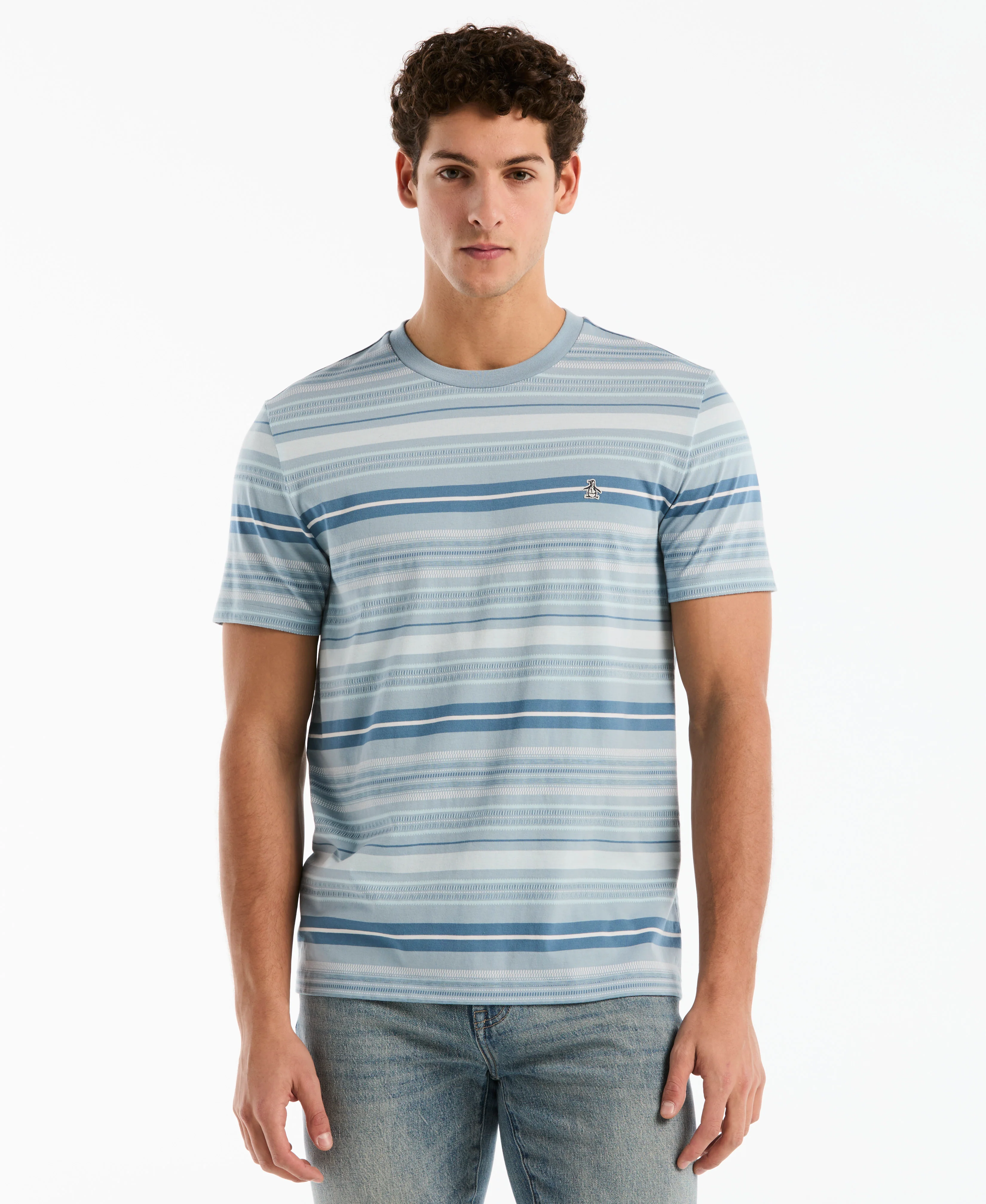 Jacquard Dashed Striped Tee - Image 5