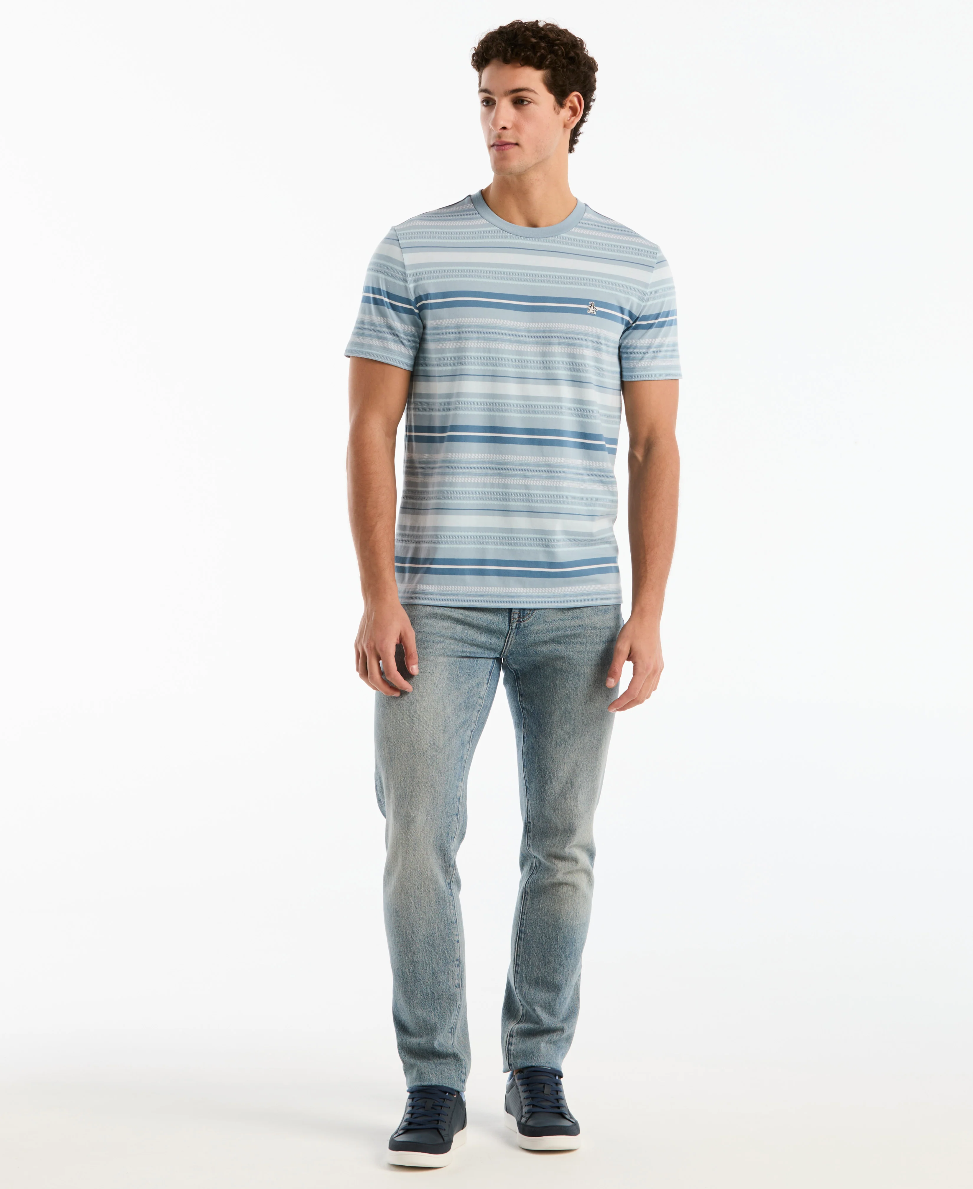 Jacquard Dashed Striped Tee - Image 8