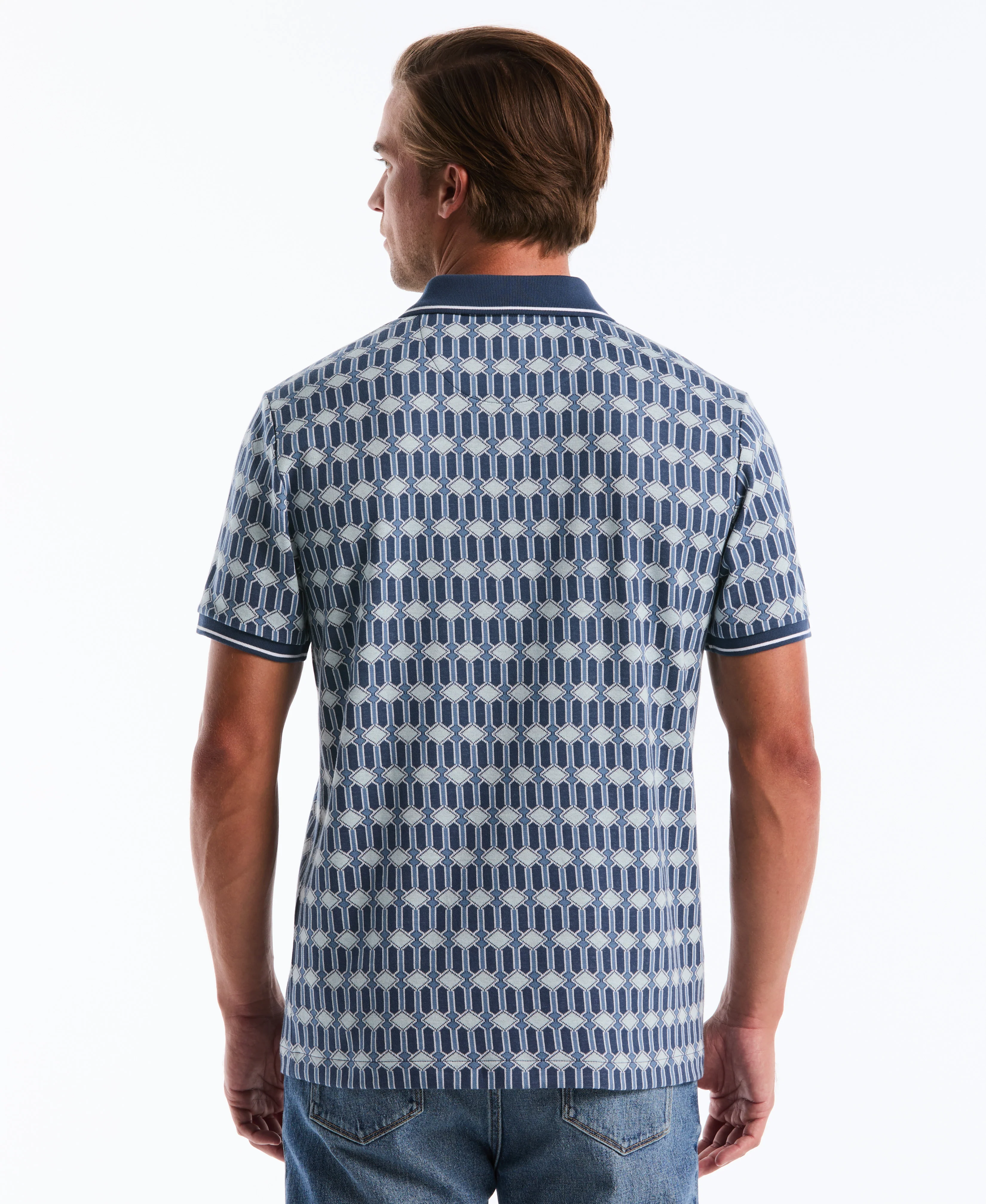 Jacquard Deco Quarter Zip Polo - Image 6