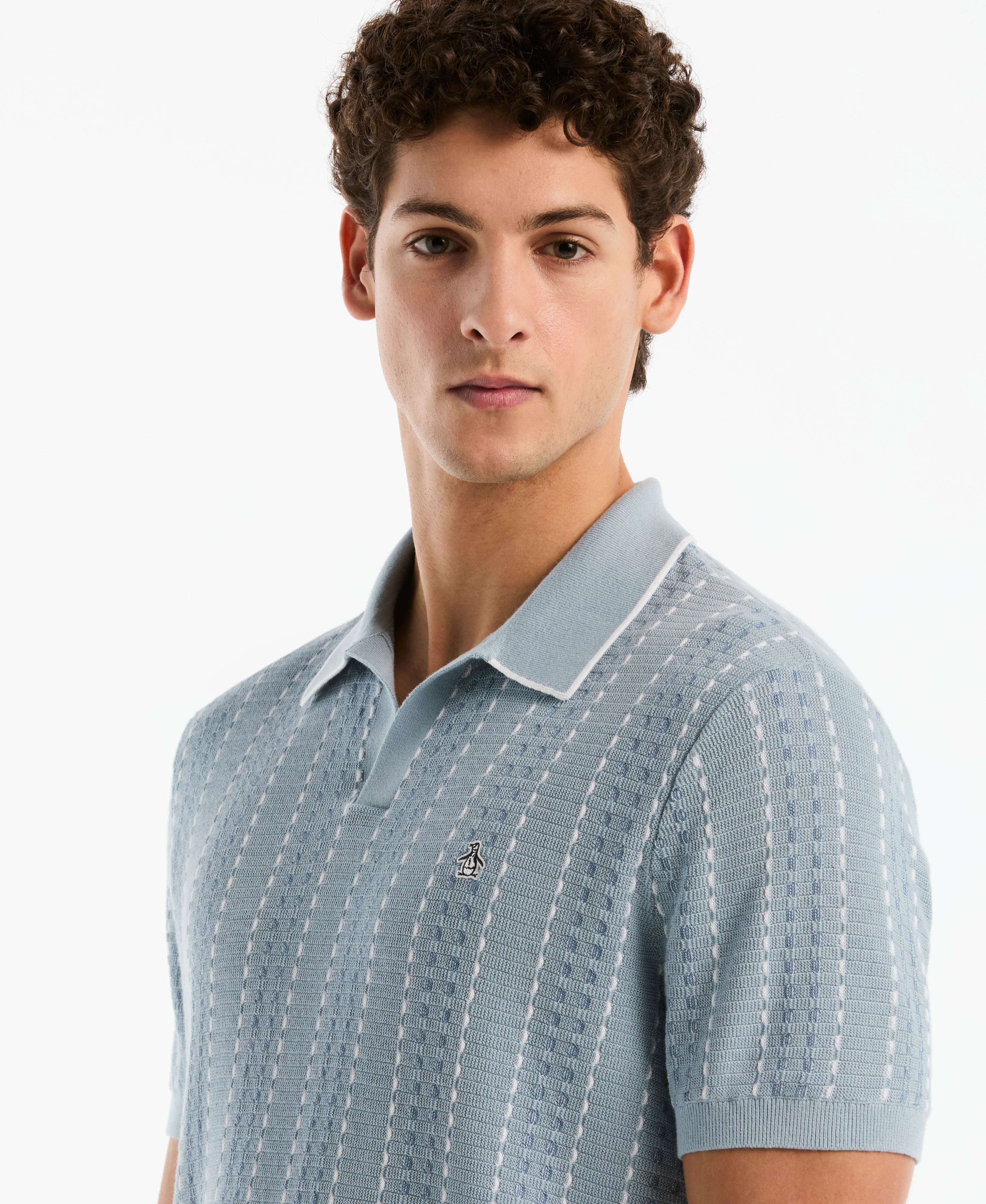 Johnny Collar Striped Sweater Polo - Image 3