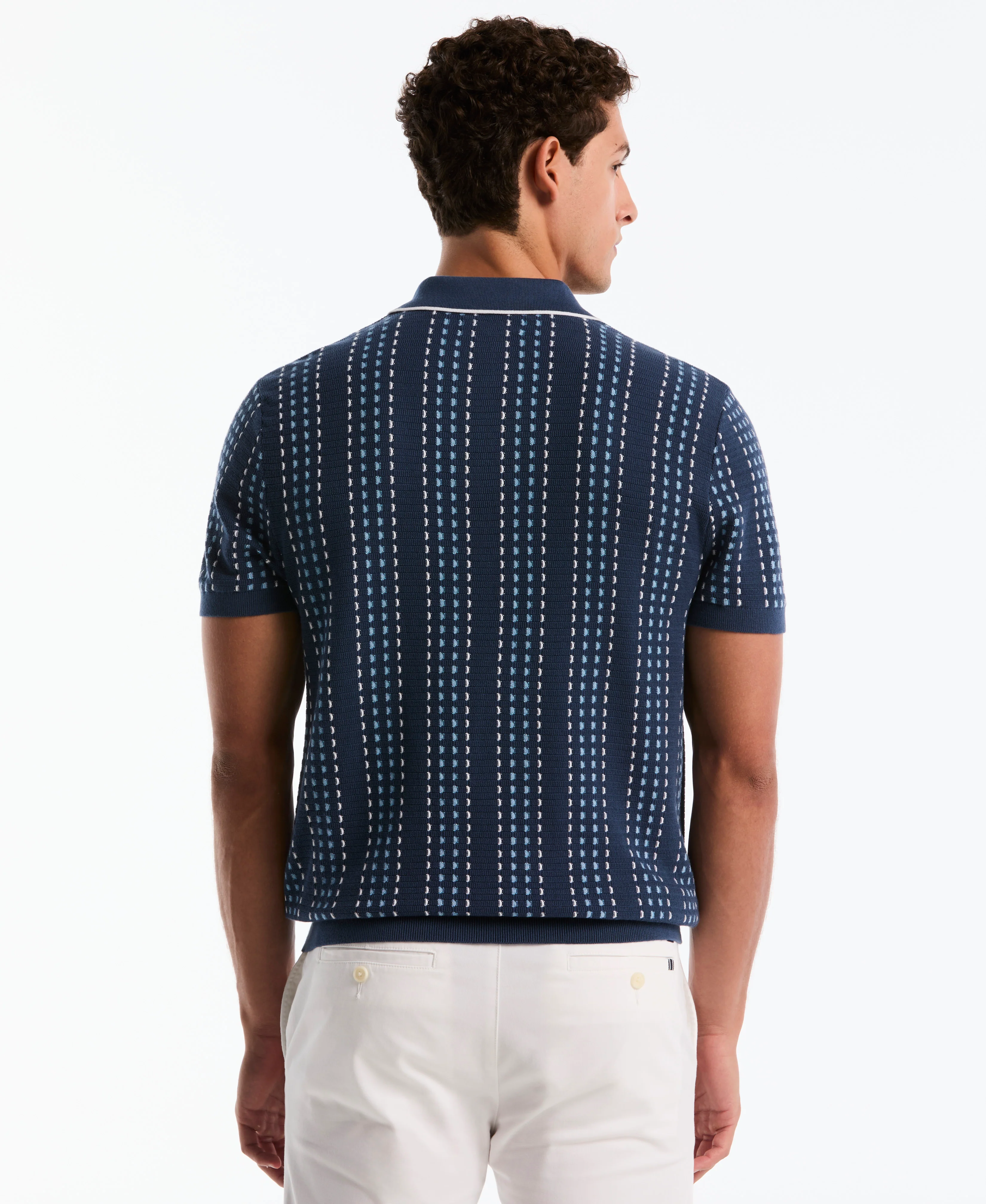 Johnny Collar Striped Sweater Polo - Image 6