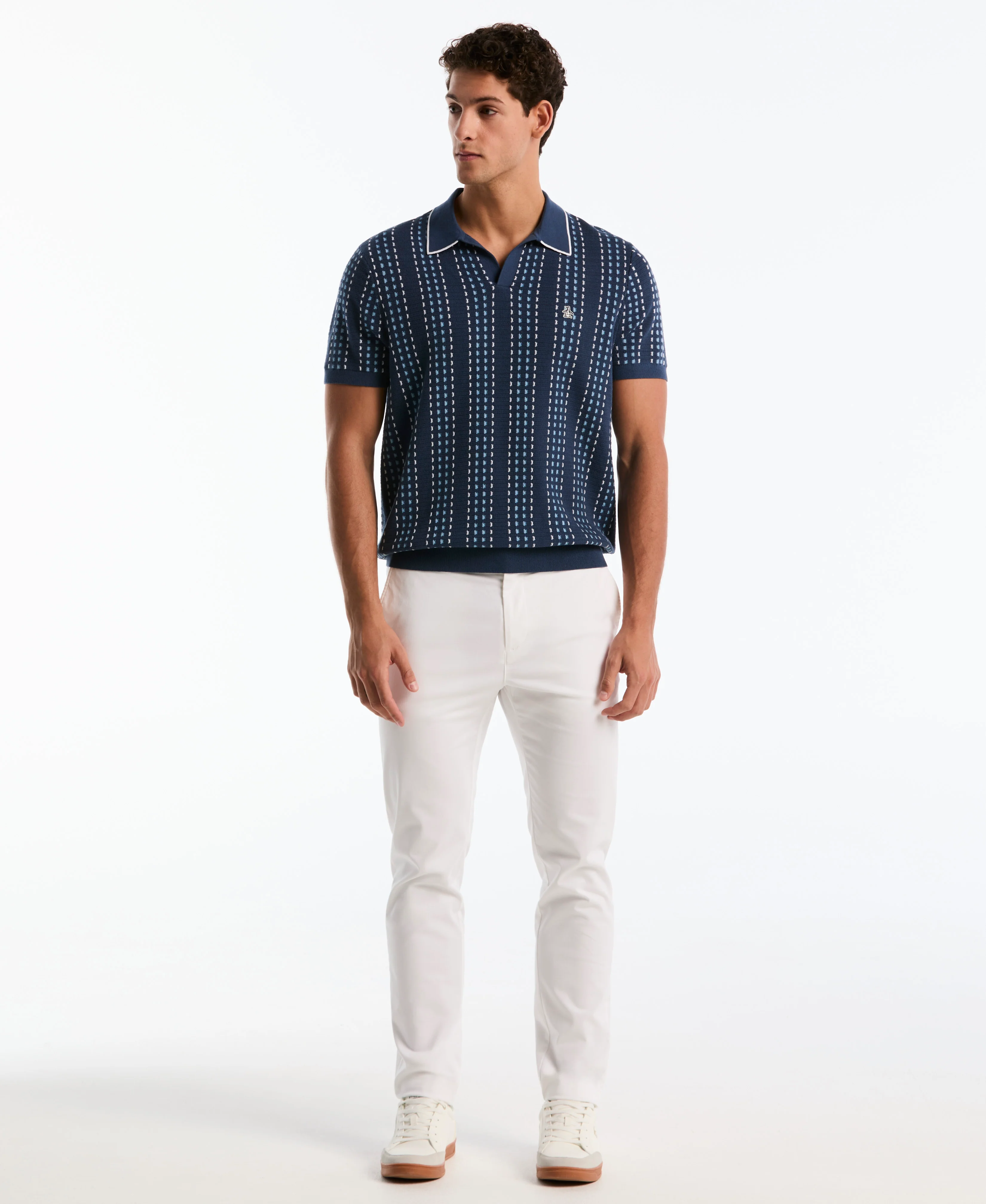 Johnny Collar Striped Sweater Polo - Image 8