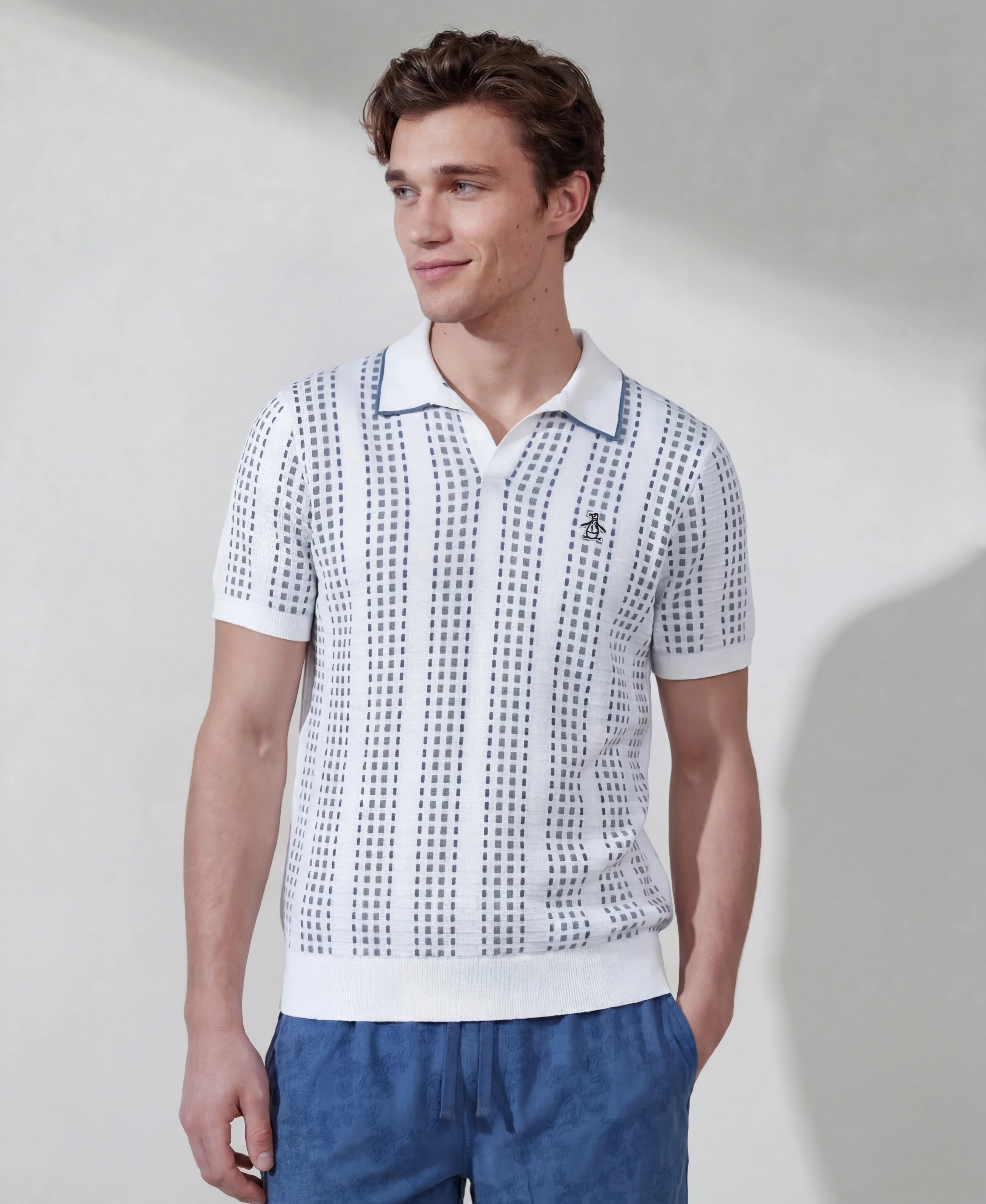 Johnny Collar Striped Sweater Polo - Image 9