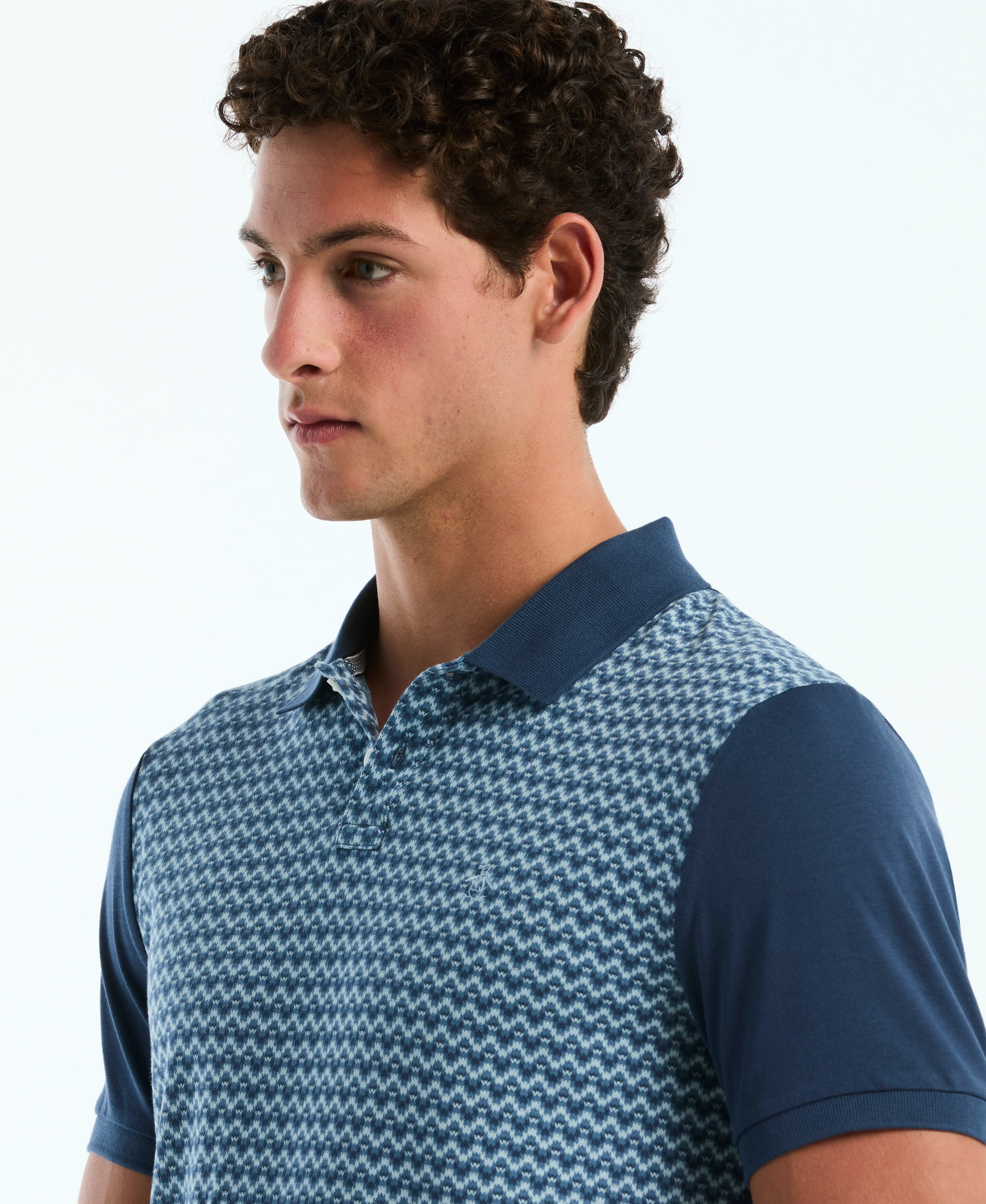 Jacquard Mini Waves Polo - Image 3