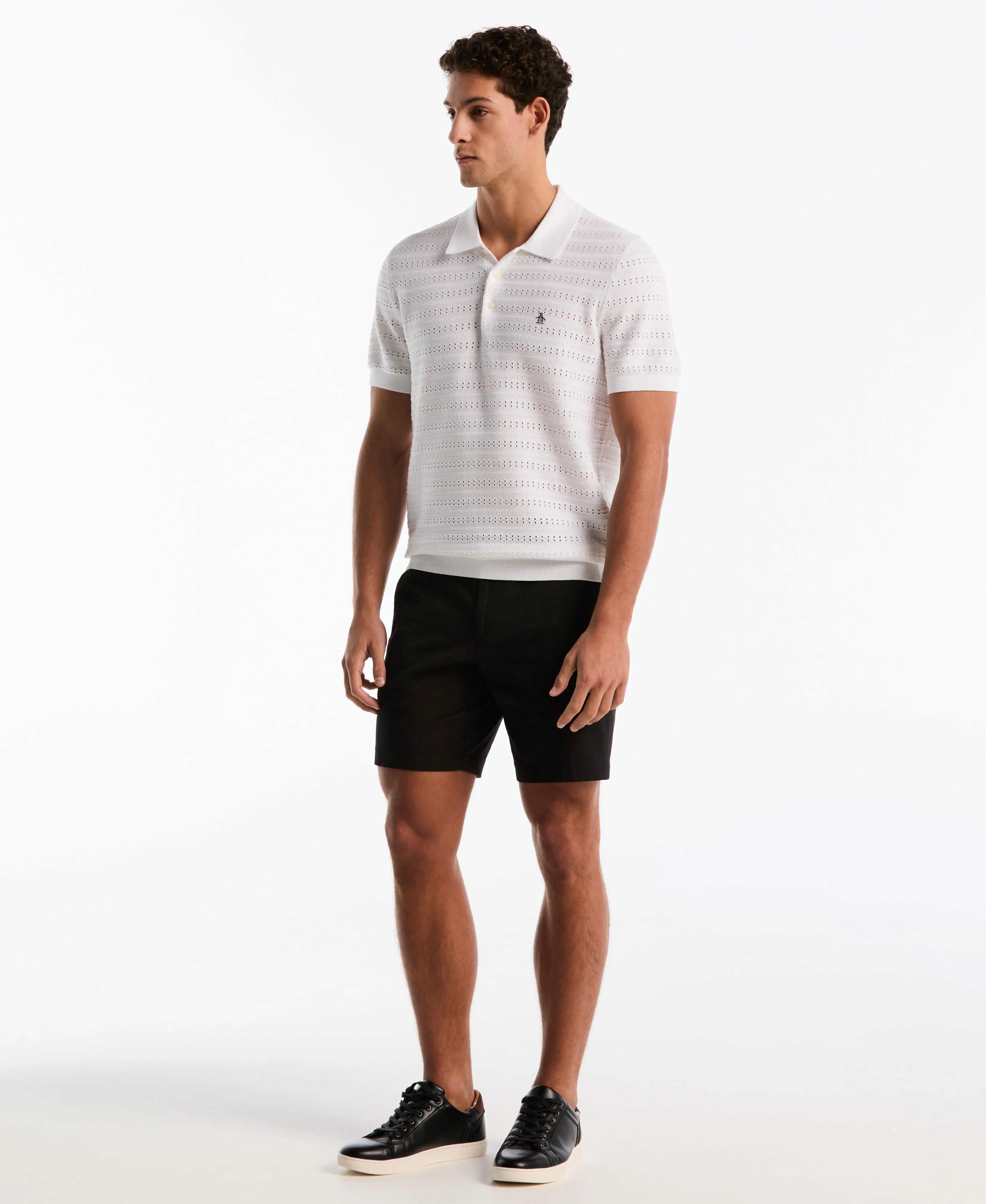 Jacquard Pointelle Sweater Polo - Image 4