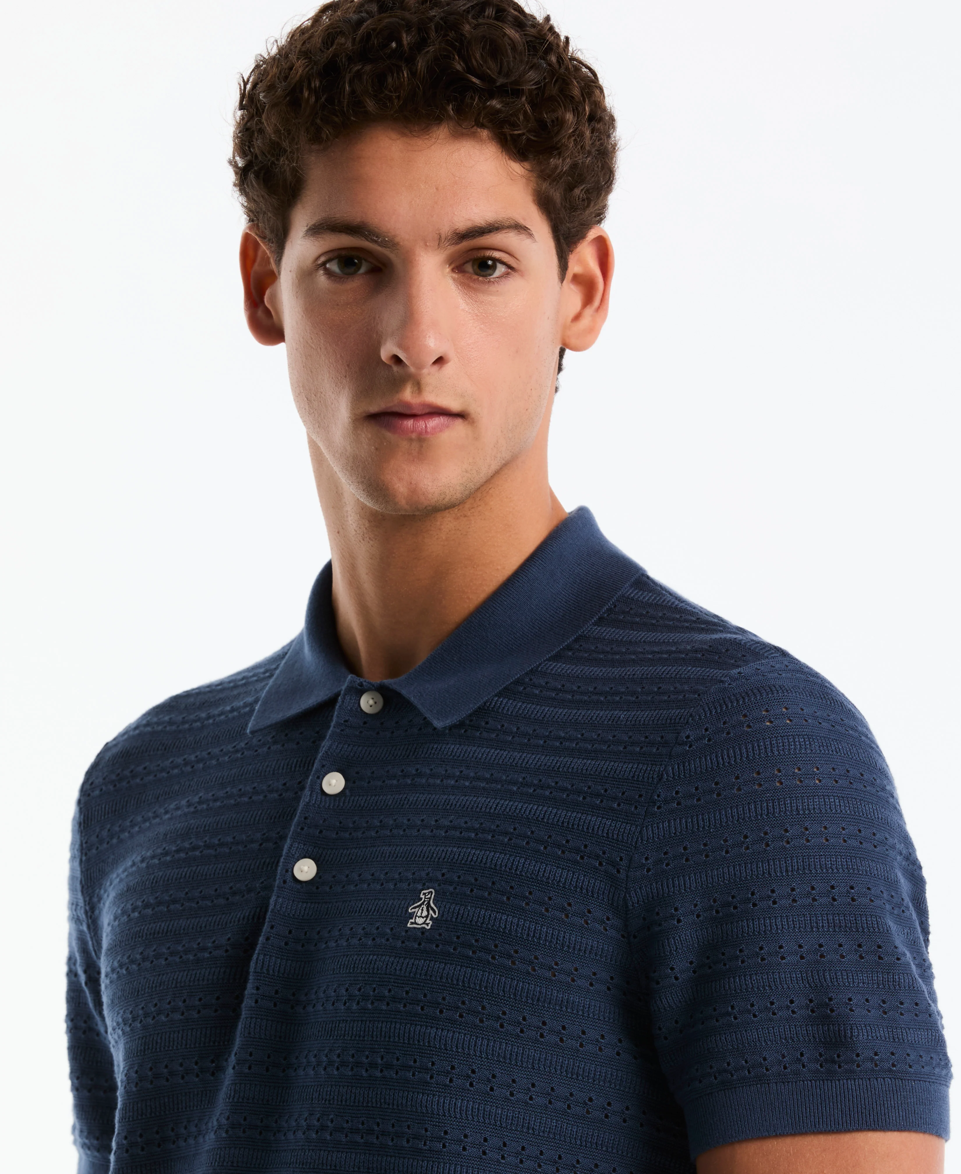 Jacquard Pointelle Sweater Polo - Image 7