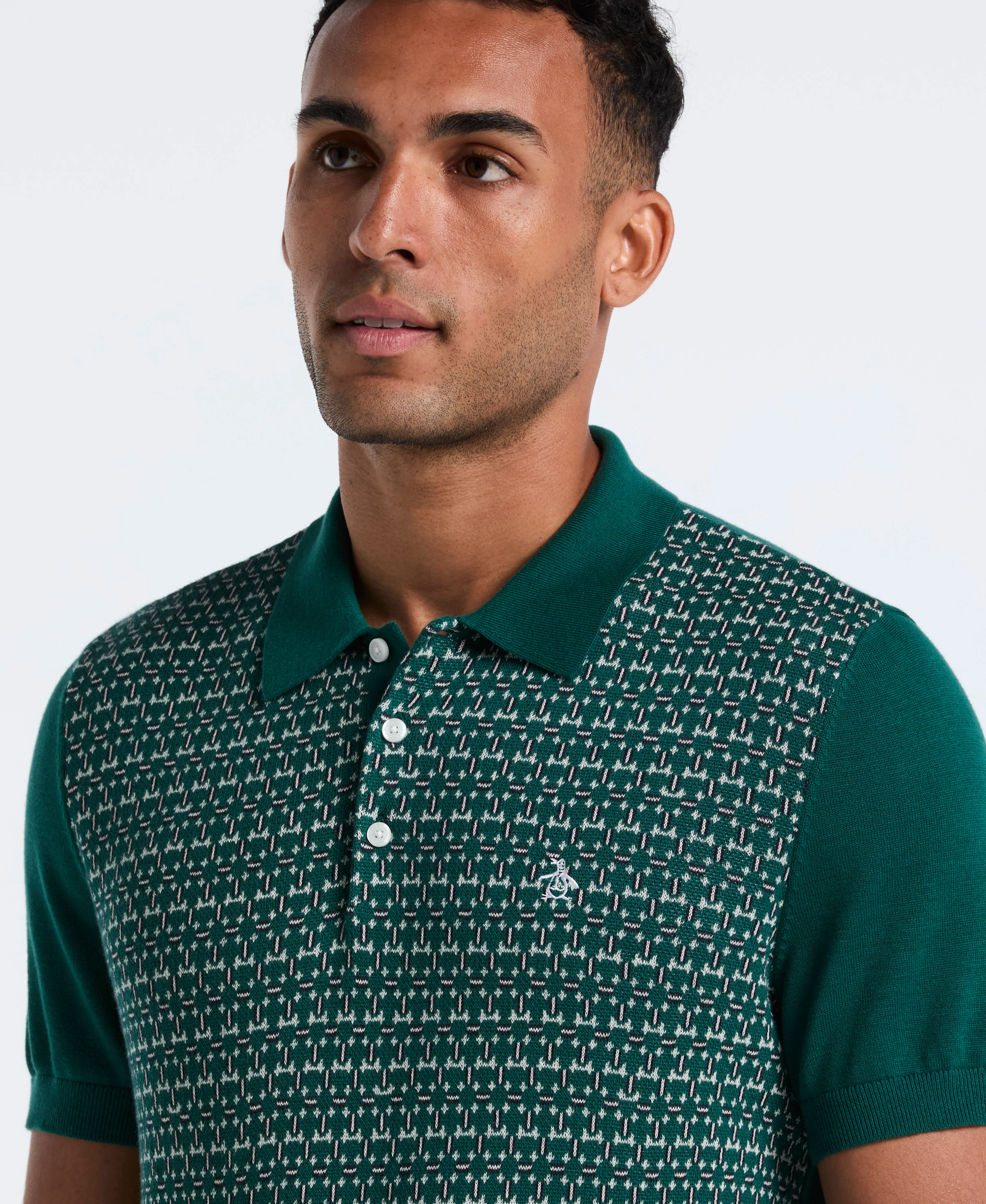 Jacquard Ribbed Sweater Polo - Image 7