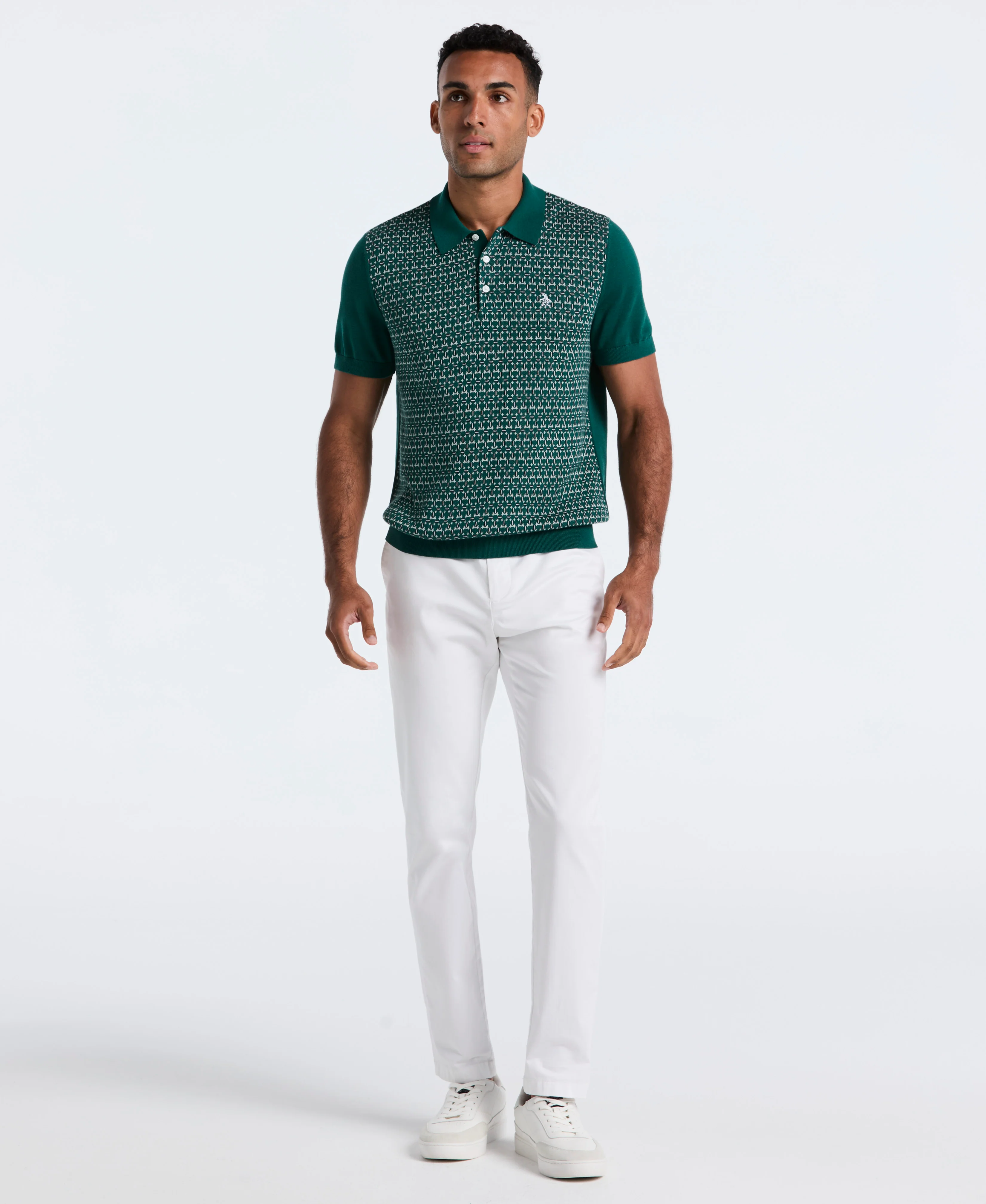 Jacquard Ribbed Sweater Polo - Image 8