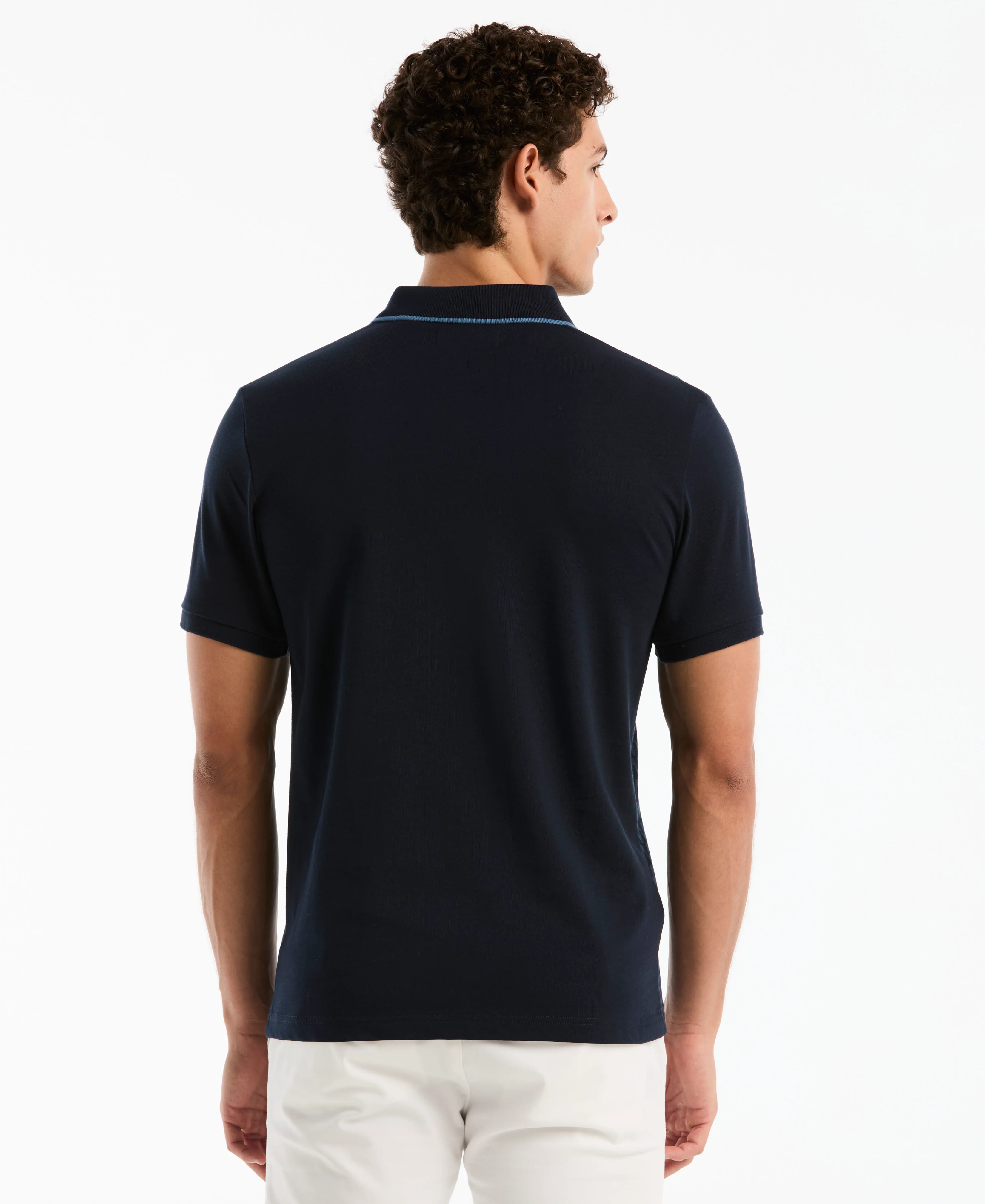 Jacquard Color Block Wavy Polo - Image 6