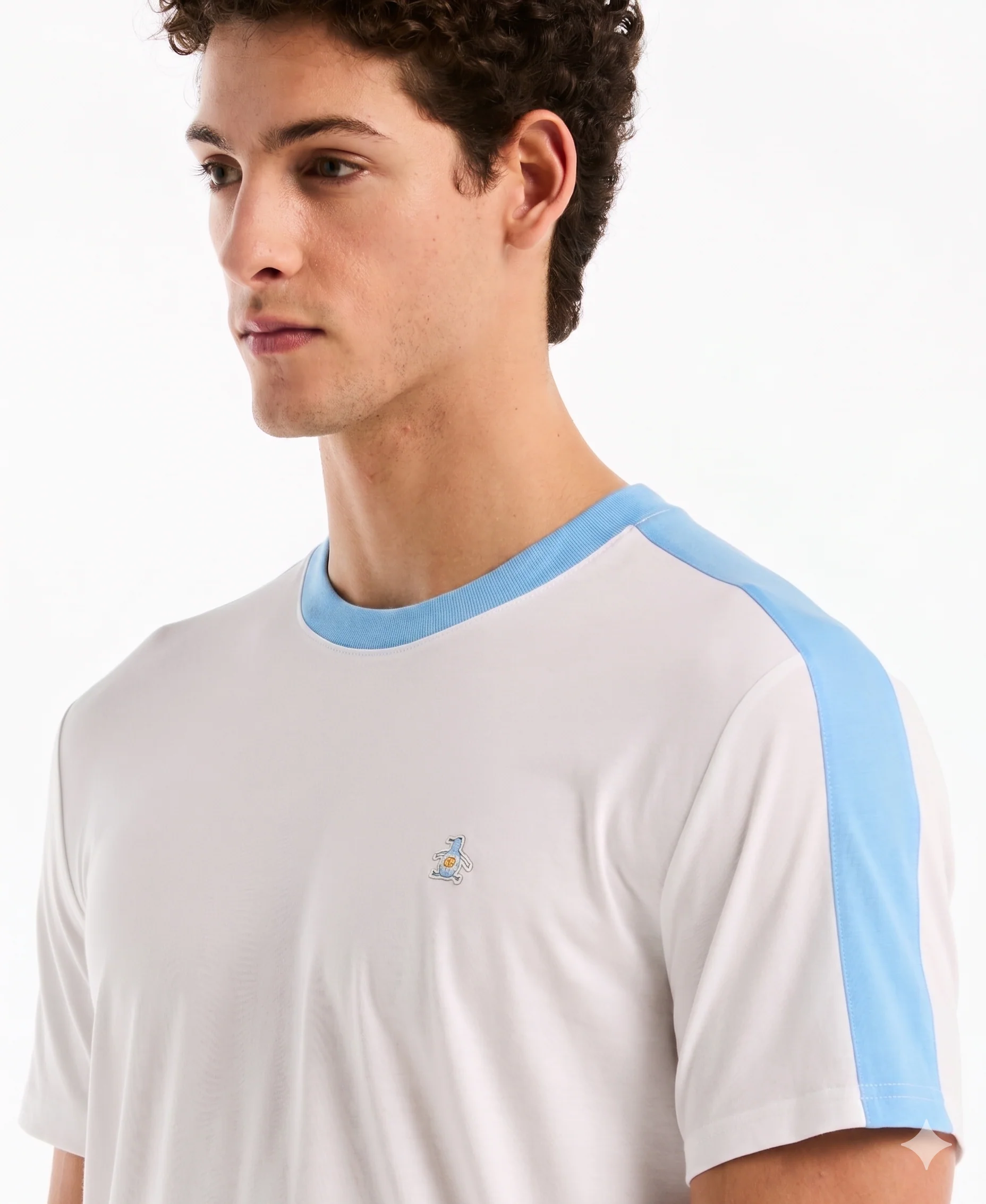 Color Block Cotton Tee Argentina Edition - Image 3