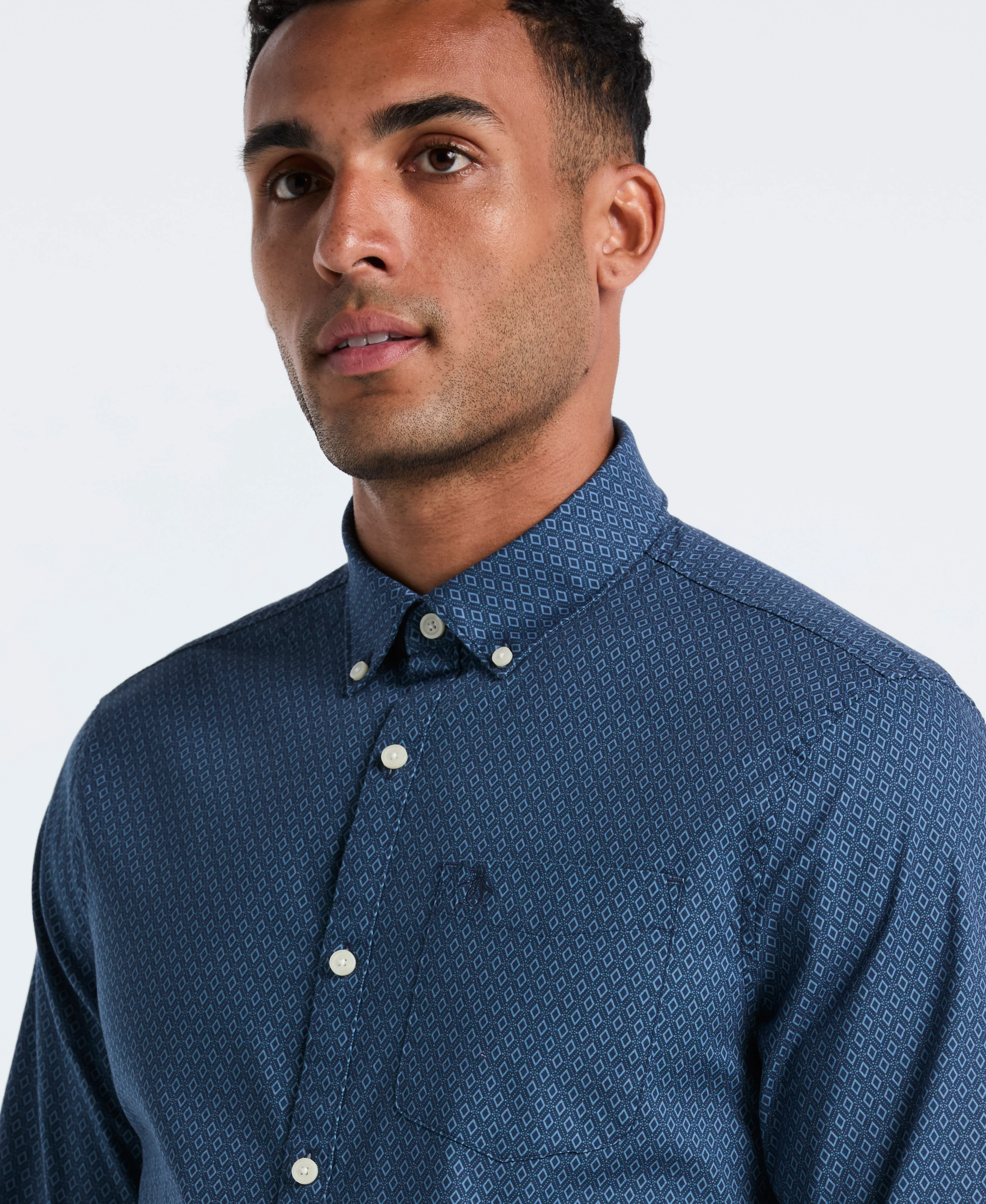 Micro Diamond Cotton Shirt - Image 3
