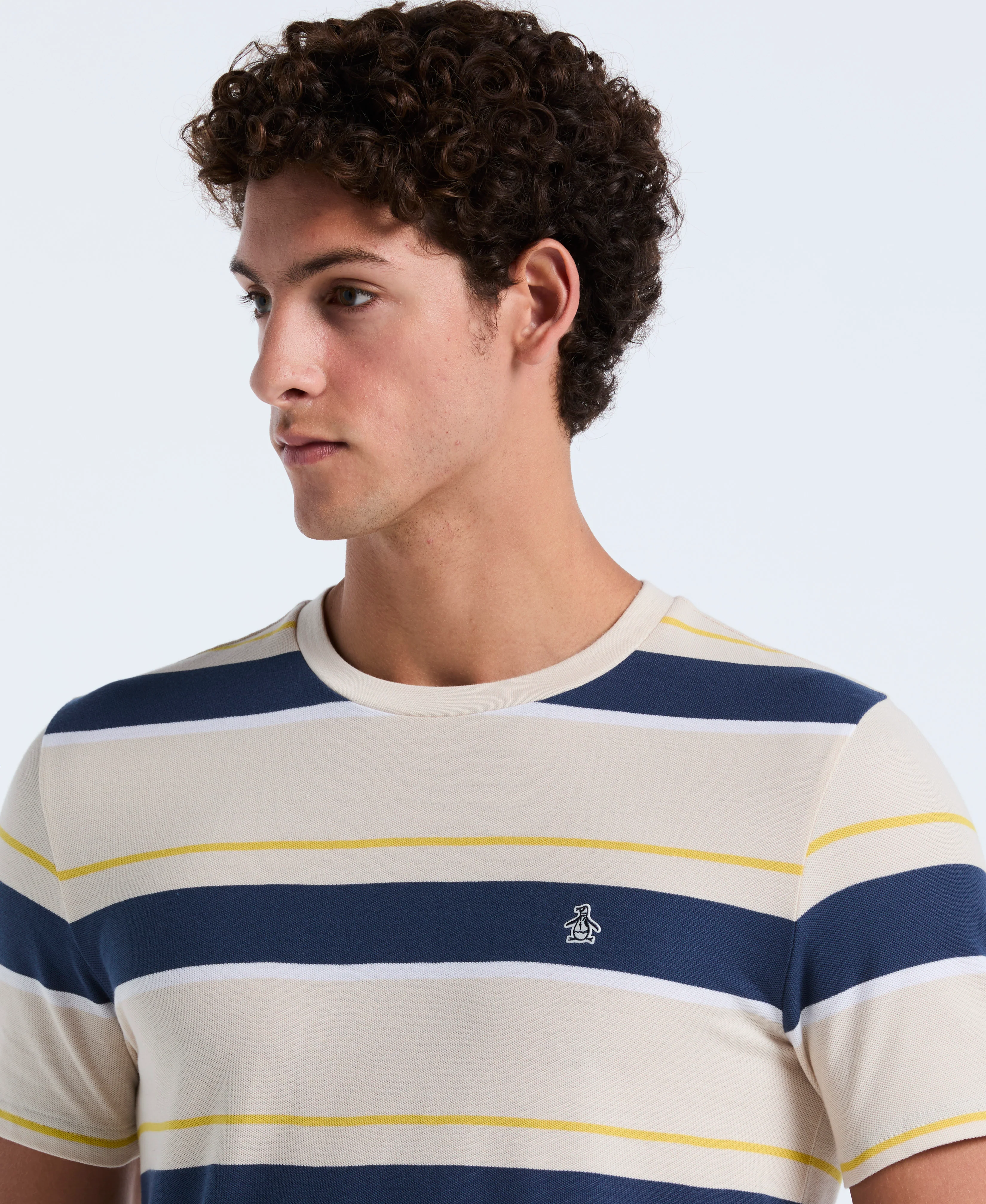 Pique Engineered Stripe Tee - Image 3