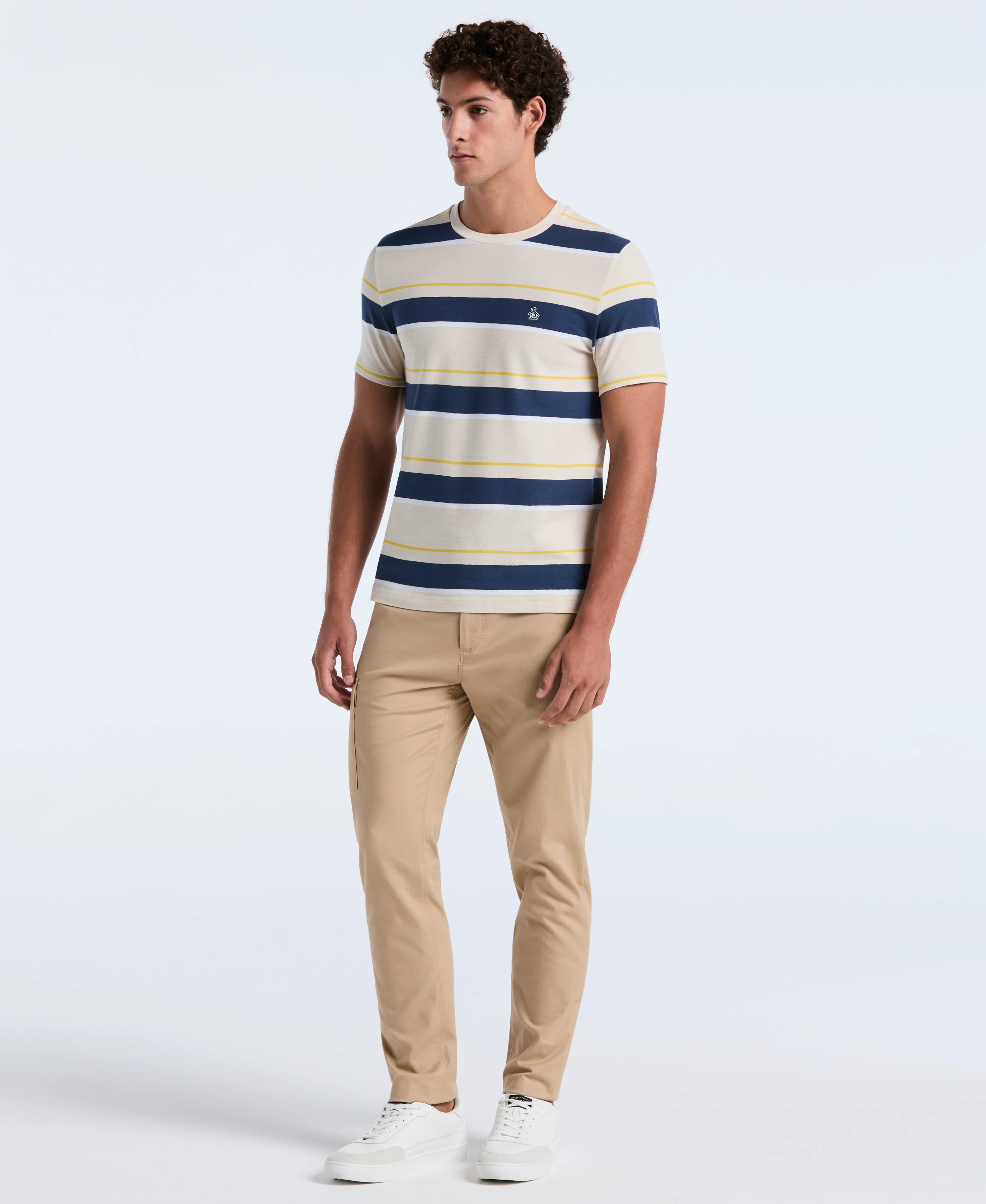 Pique Engineered Stripe Tee - Image 4