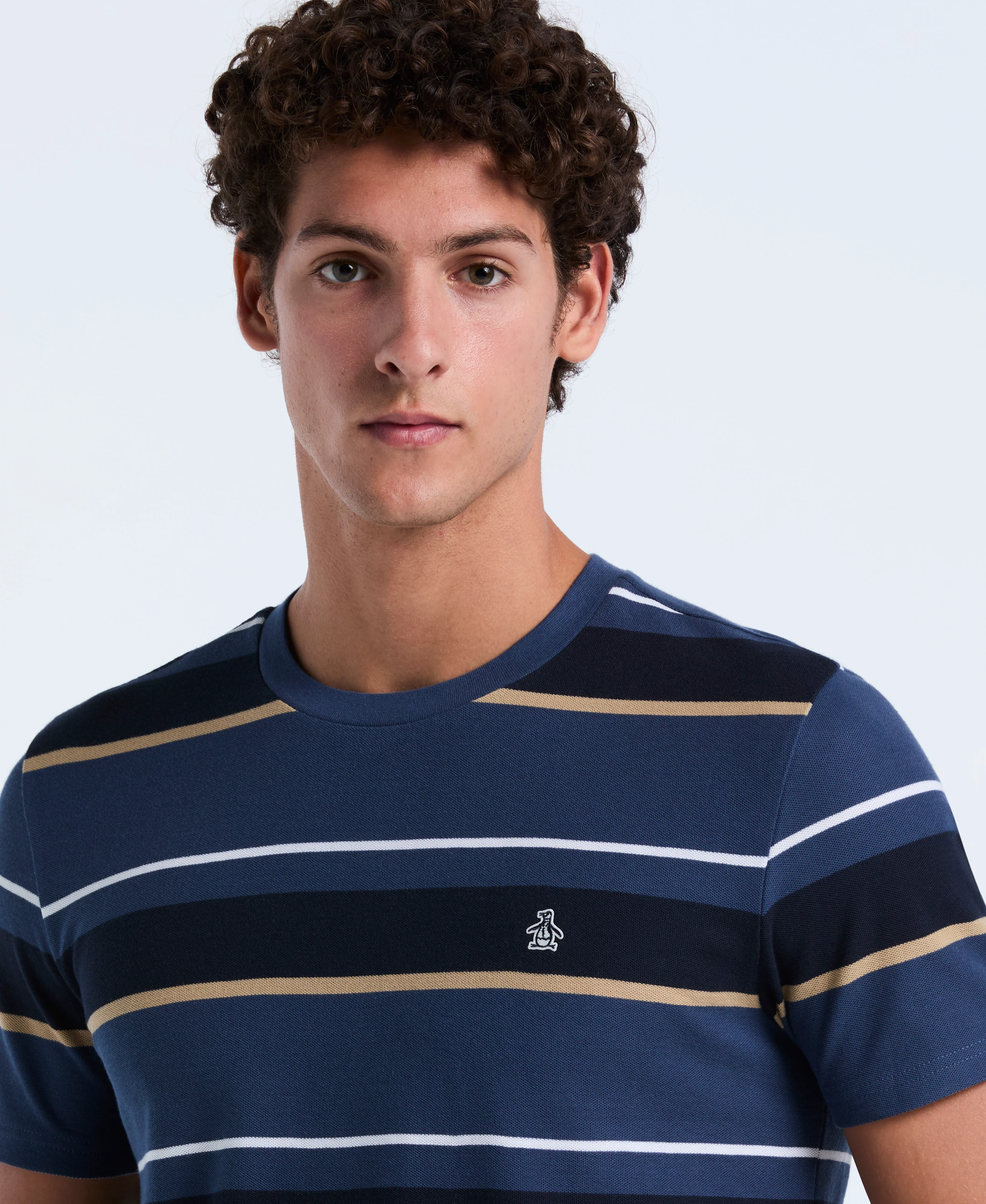 Pique Engineered Stripe Tee - Image 7