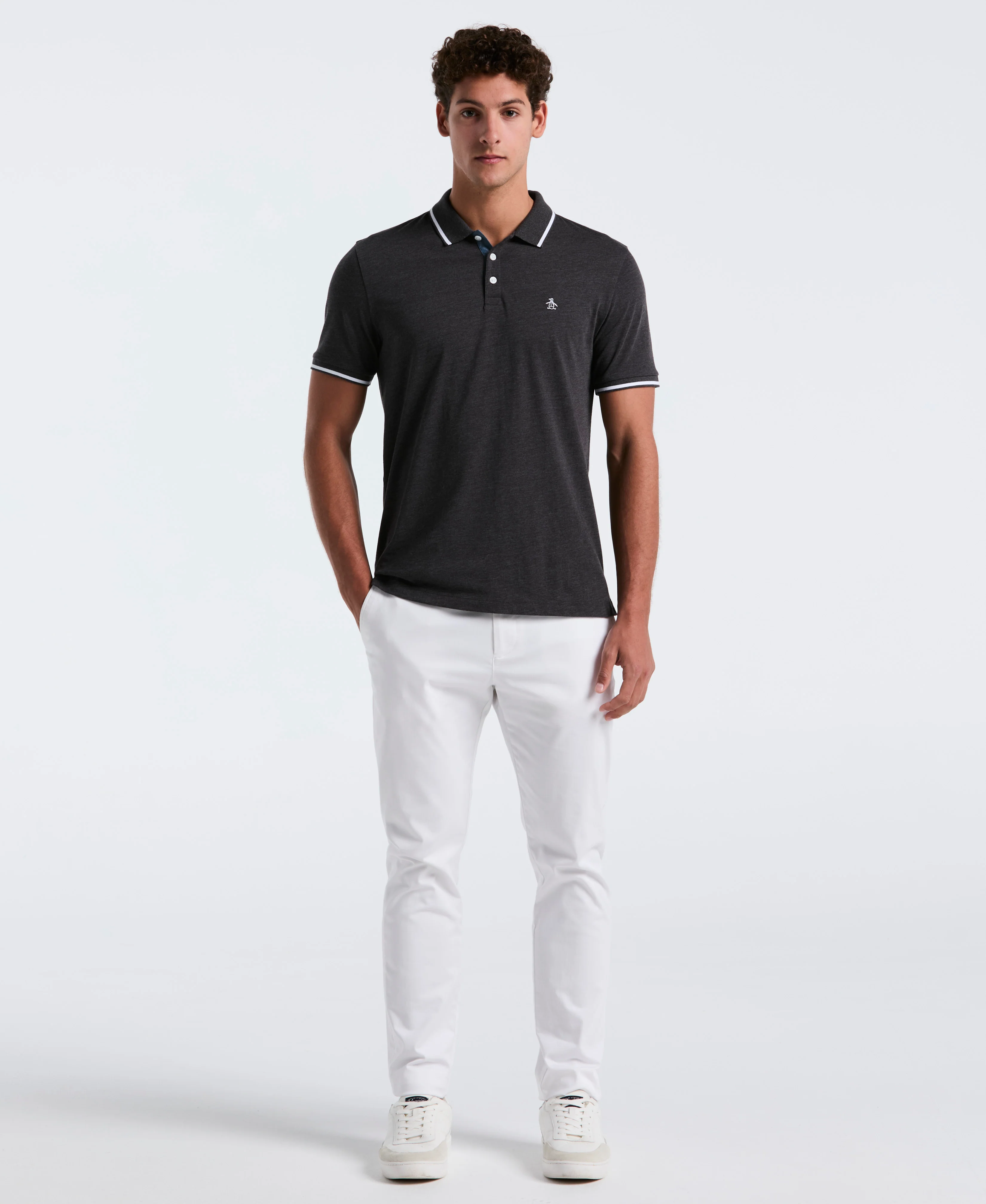 Pique Contrast Tipping Polo - Image 11