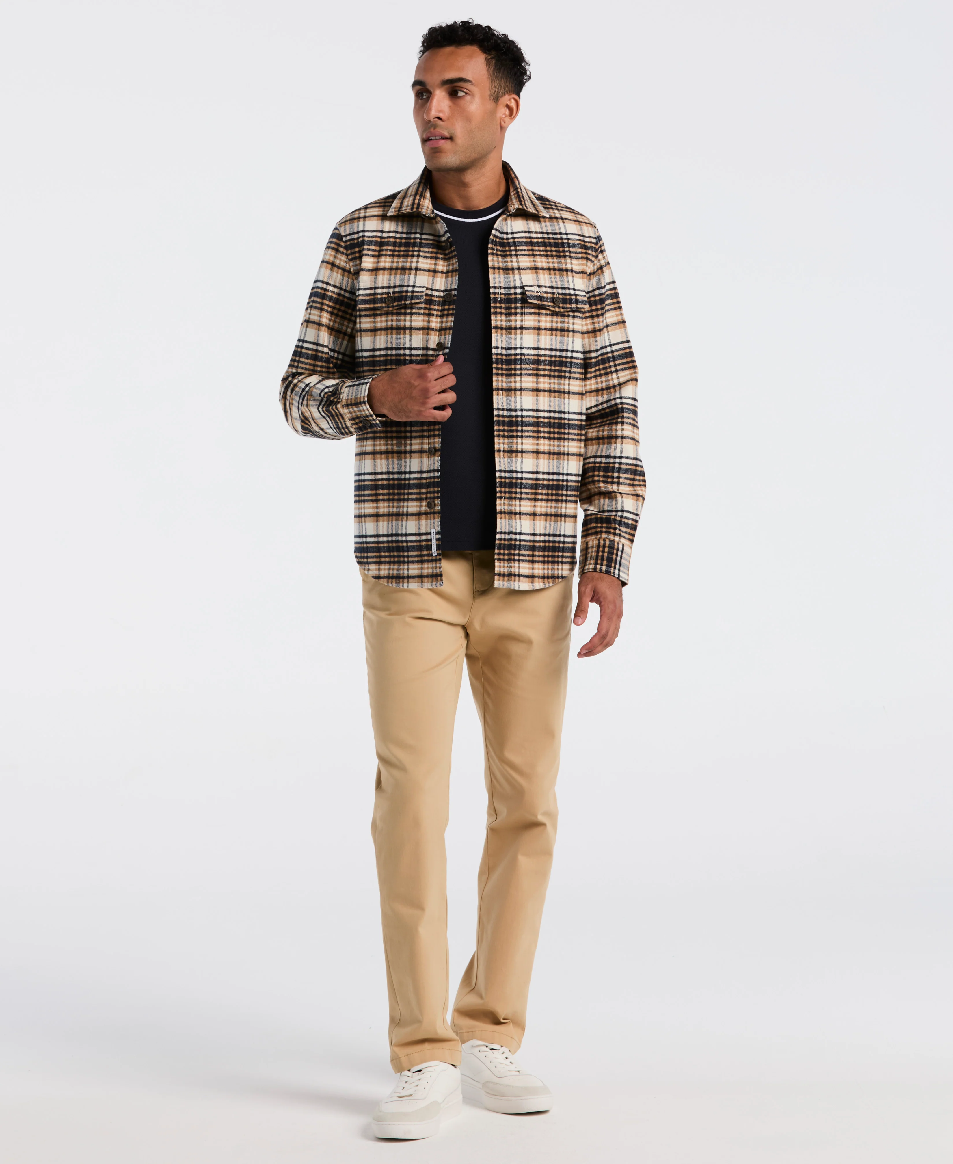 Plaid Flannel Button-Up Jacket - Image 4