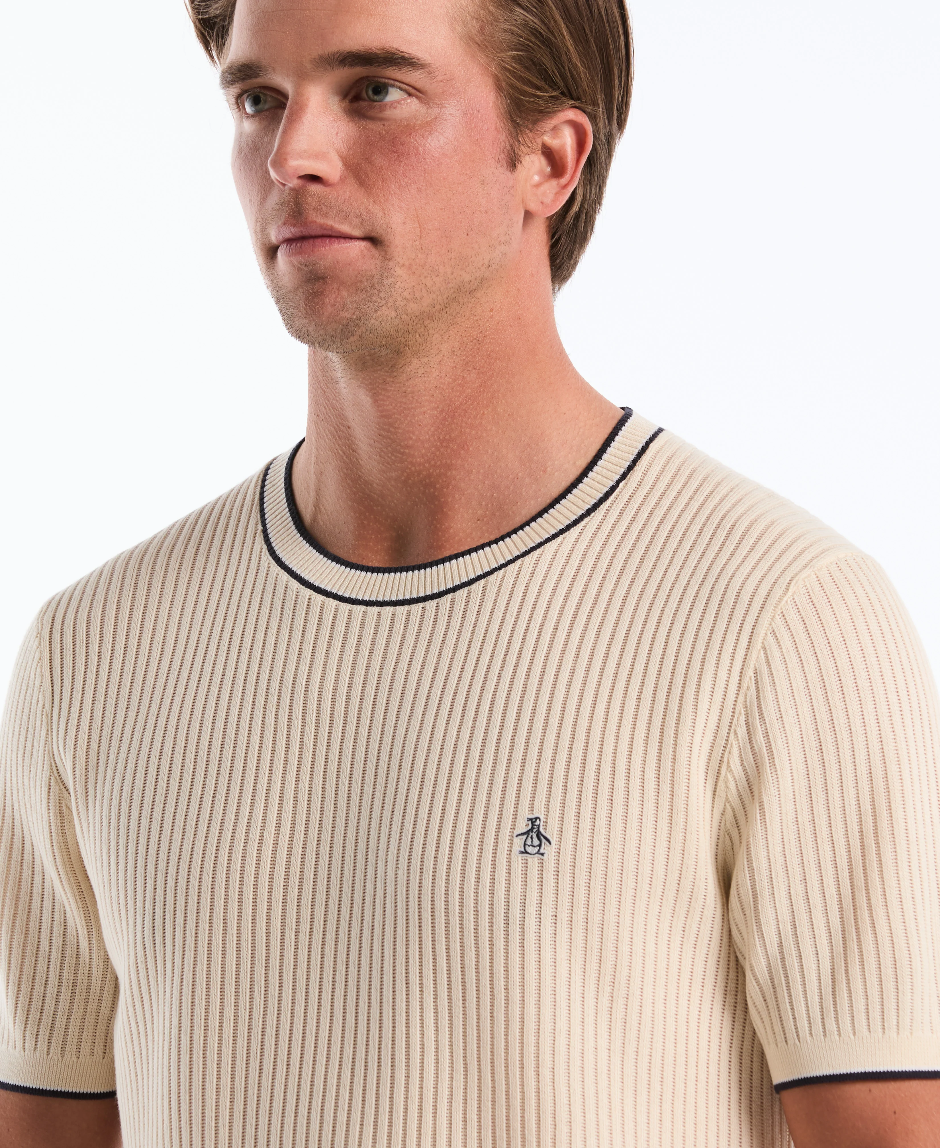 Cotton Ribbed Sweater Tee - Image 3