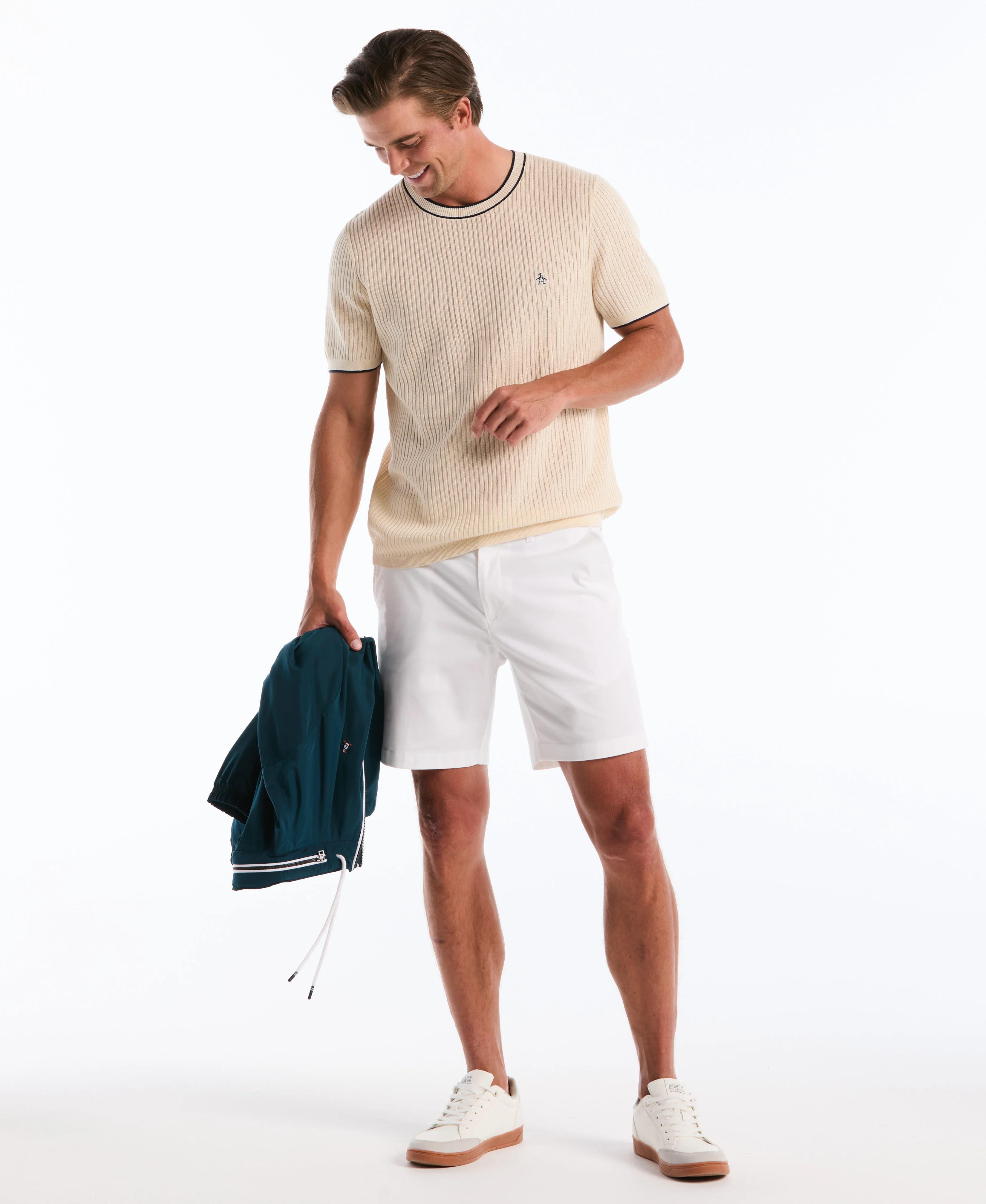 Cotton Ribbed Sweater Tee - Image 4