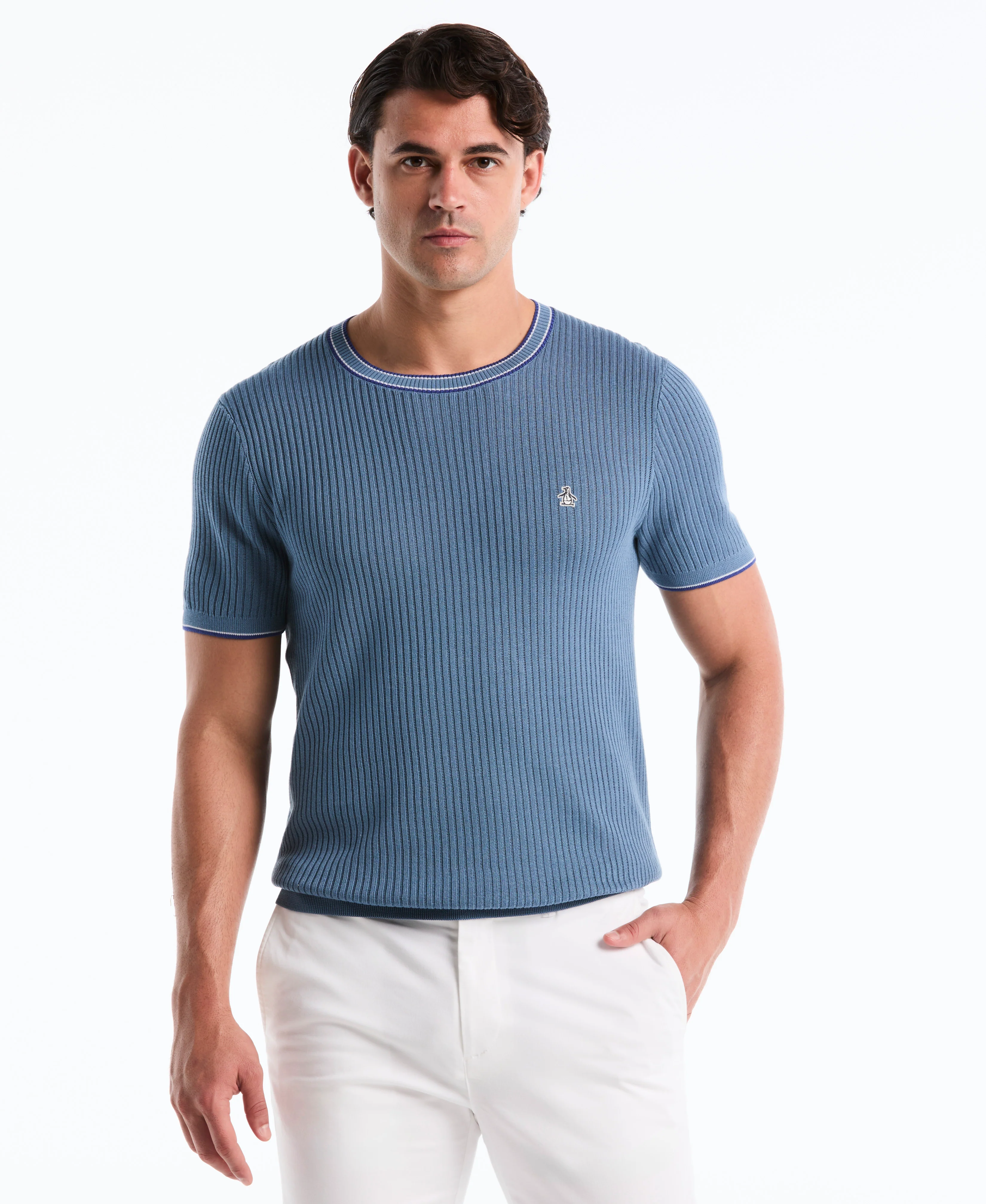 Cotton Ribbed Sweater Tee - Image 5
