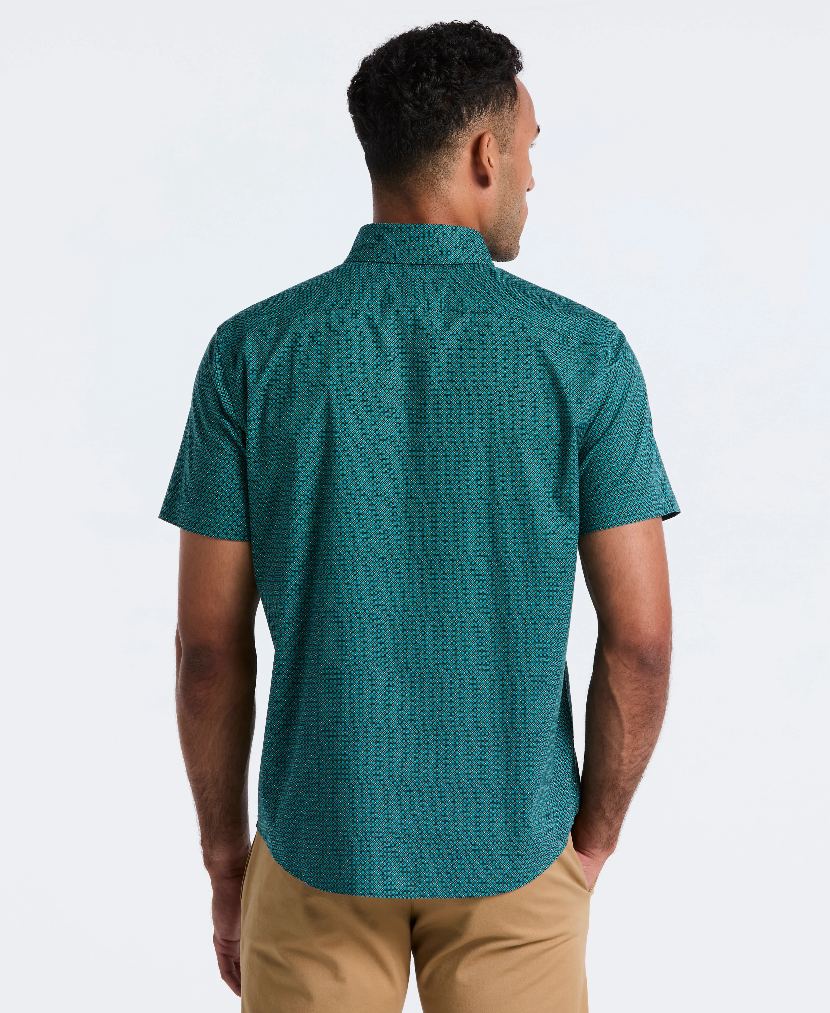 Micro Geo Print Cotton Shirt - Image 6