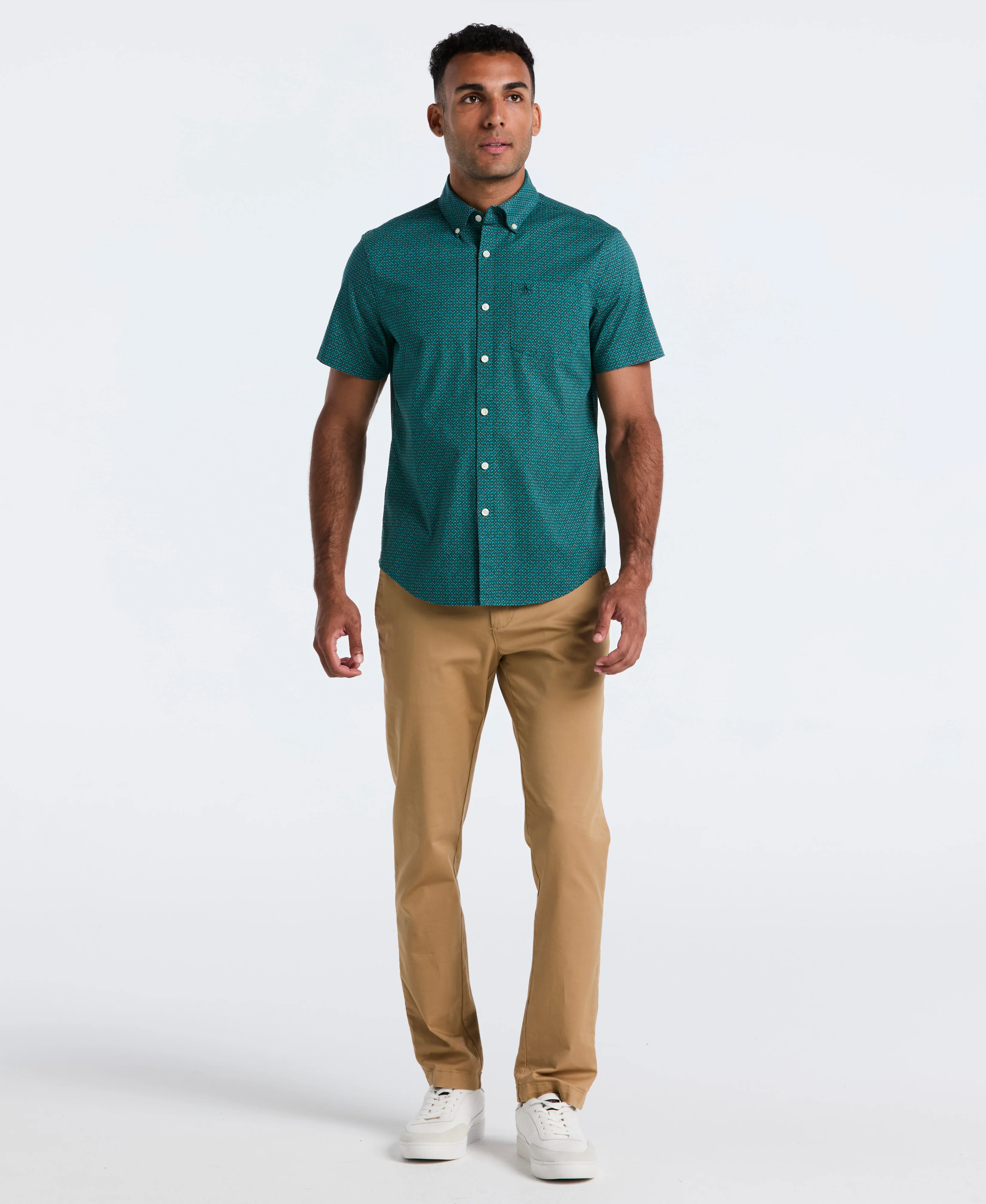 Micro Geo Print Cotton Shirt - Image 8