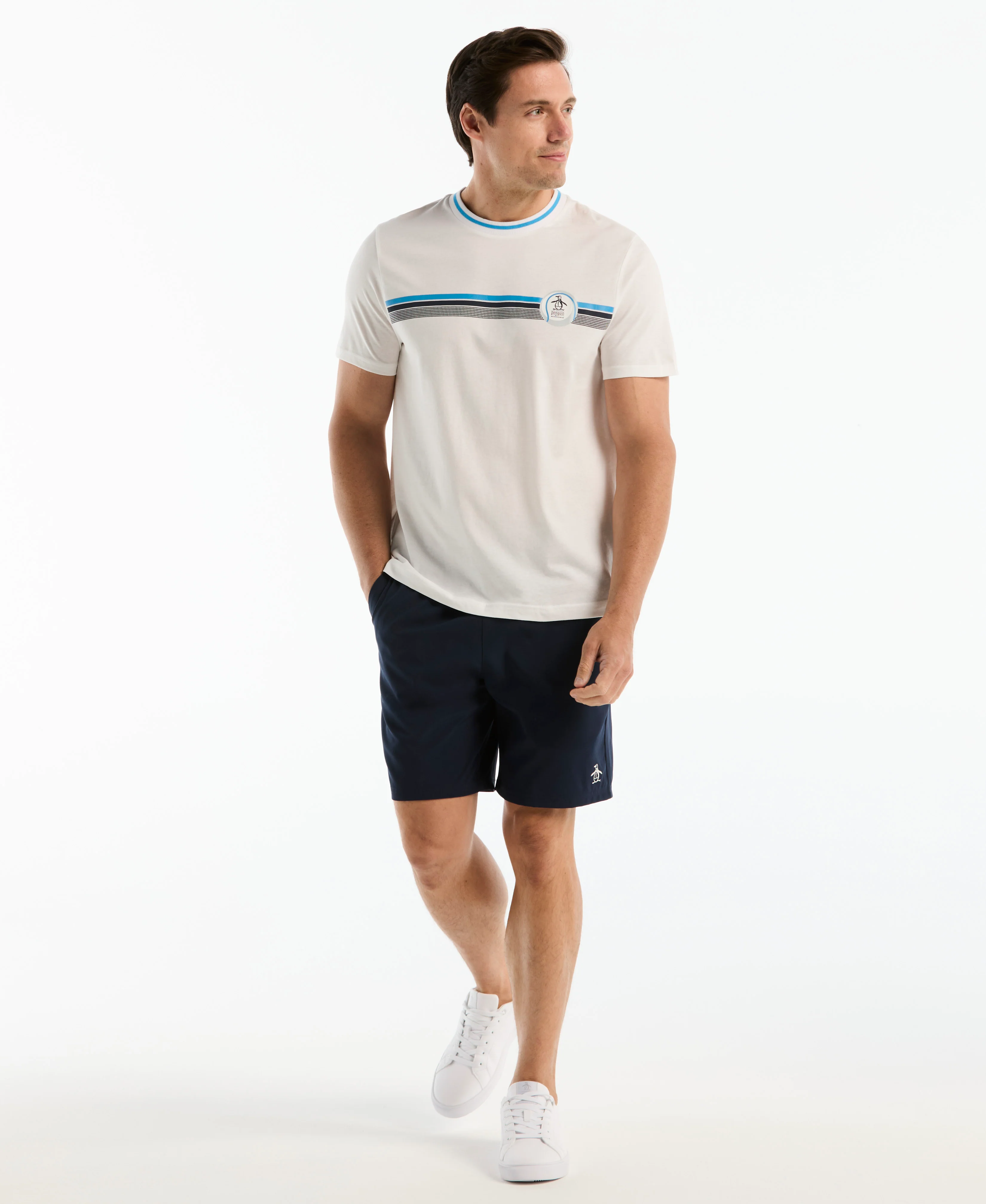 Striped Net Tennis Graphic Tee - Image 4