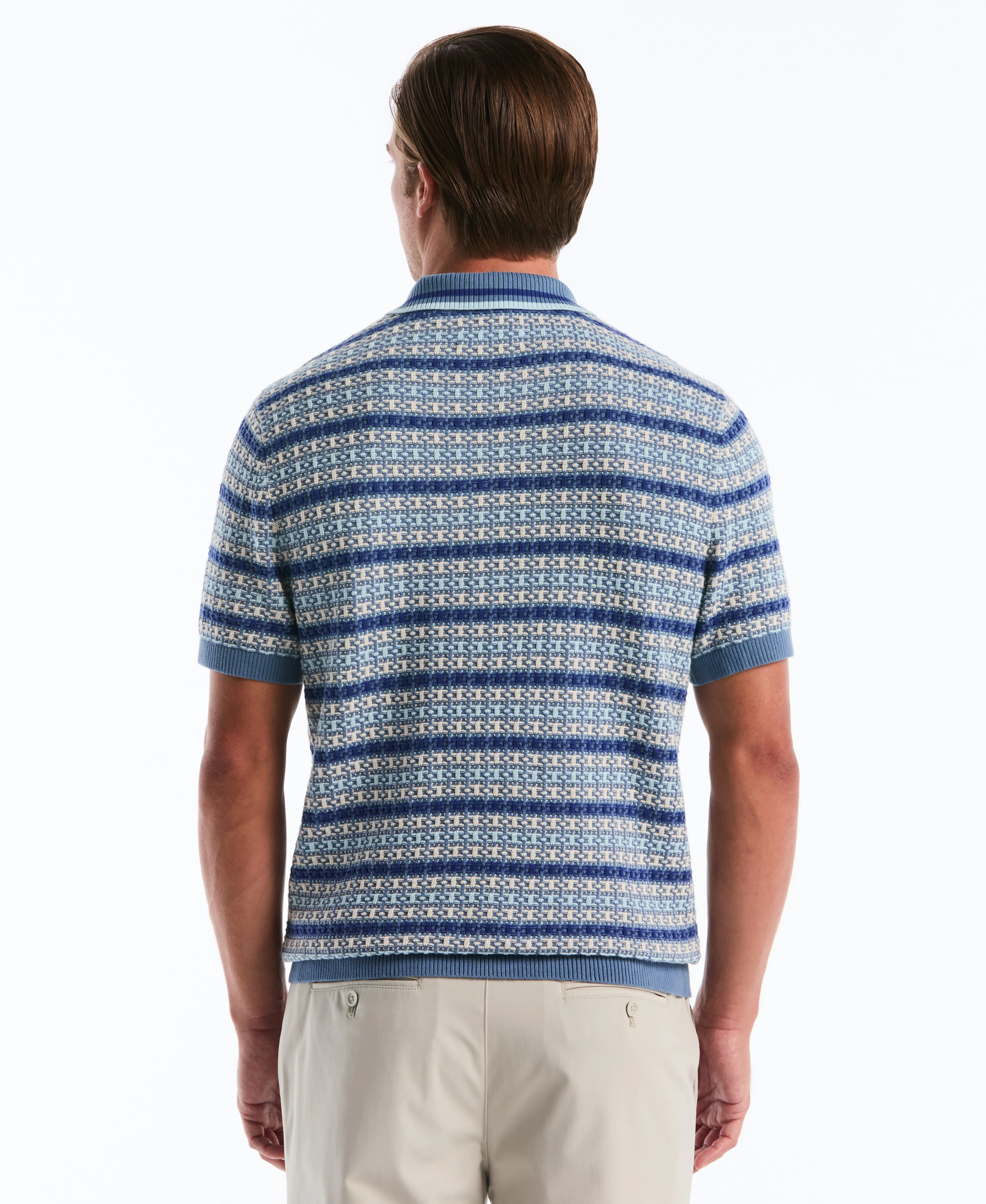 Textured Cotton Sweater Polo - Image 2