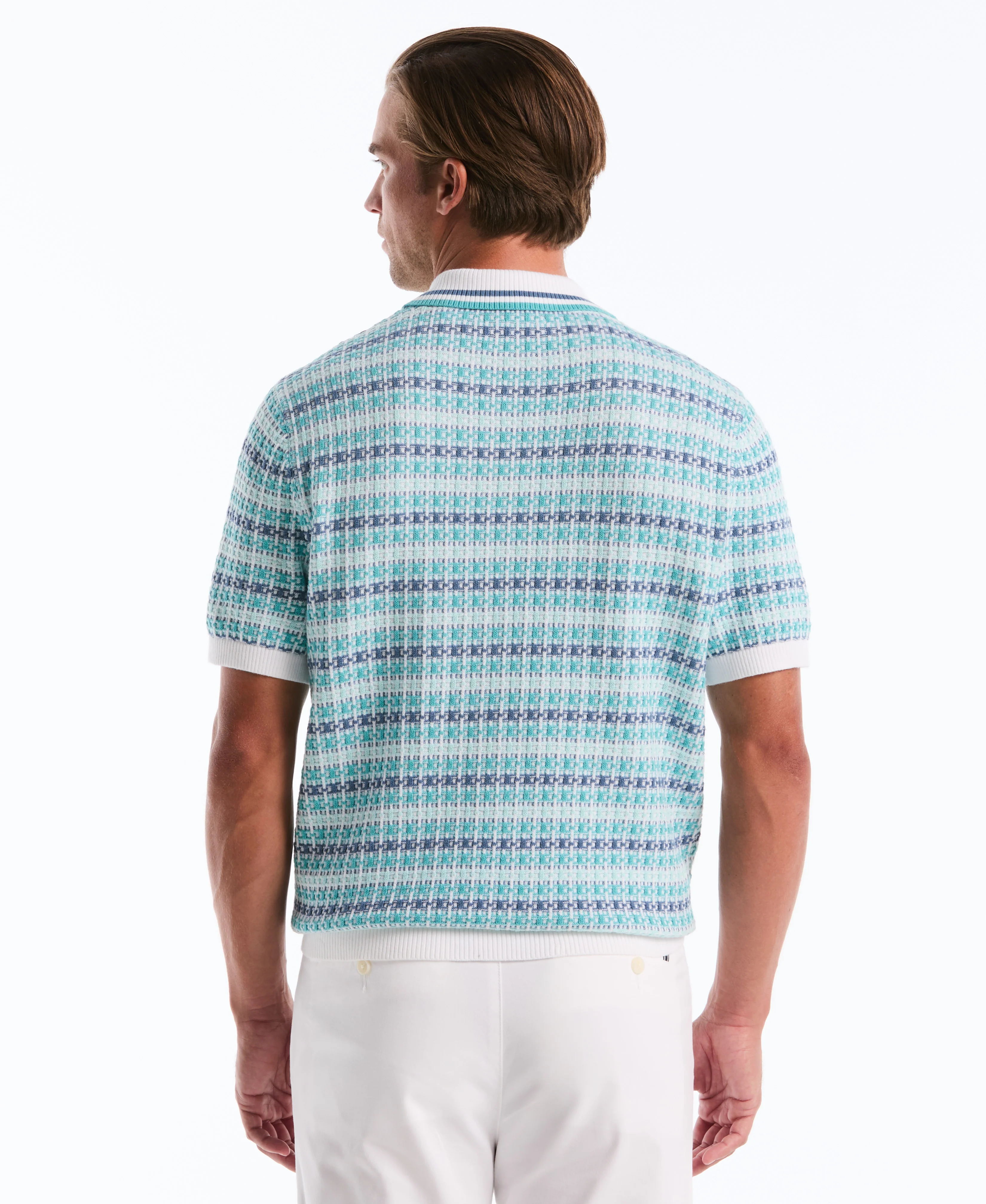 Textured Cotton Sweater Polo - Image 5