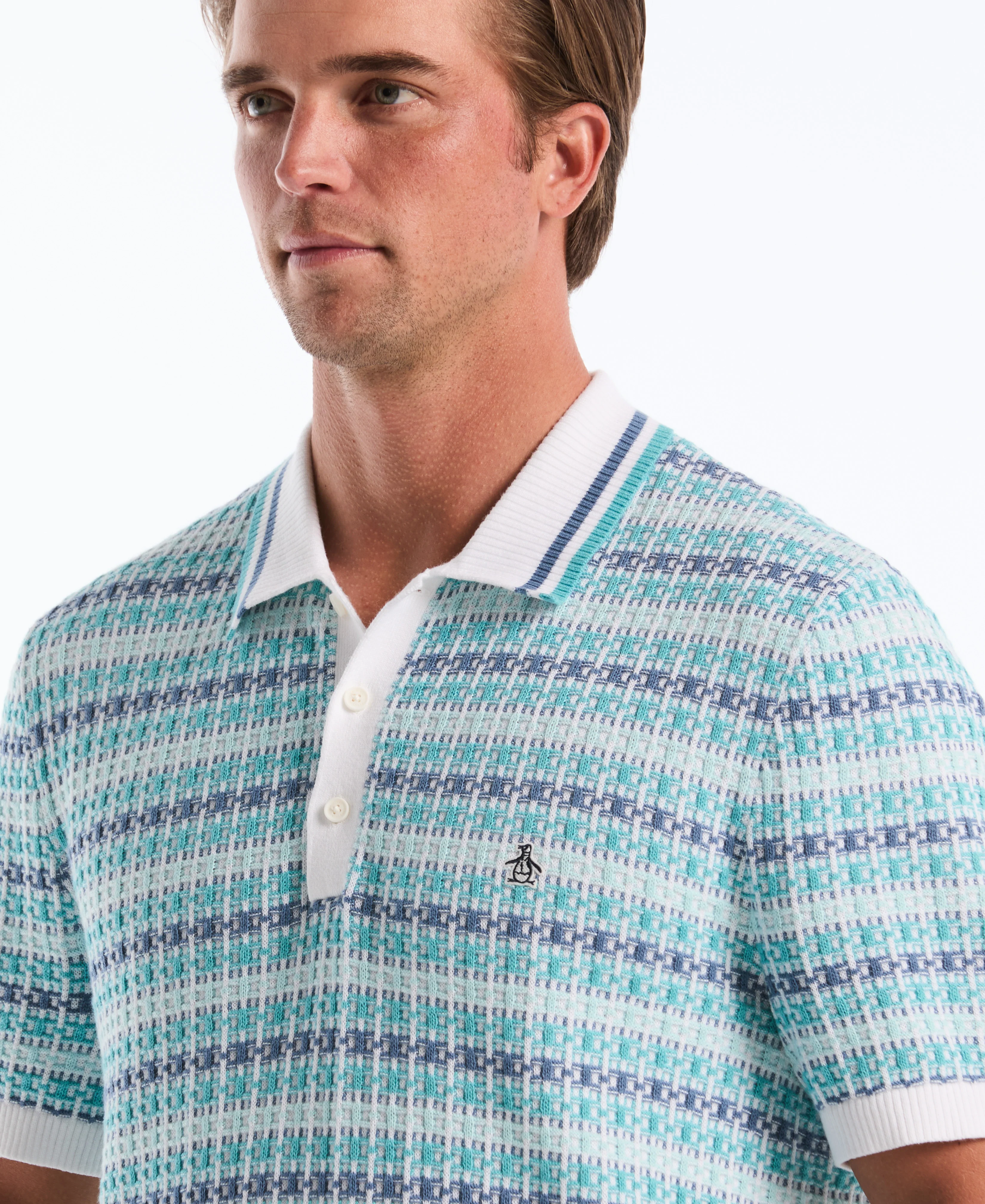 Textured Cotton Sweater Polo - Image 6