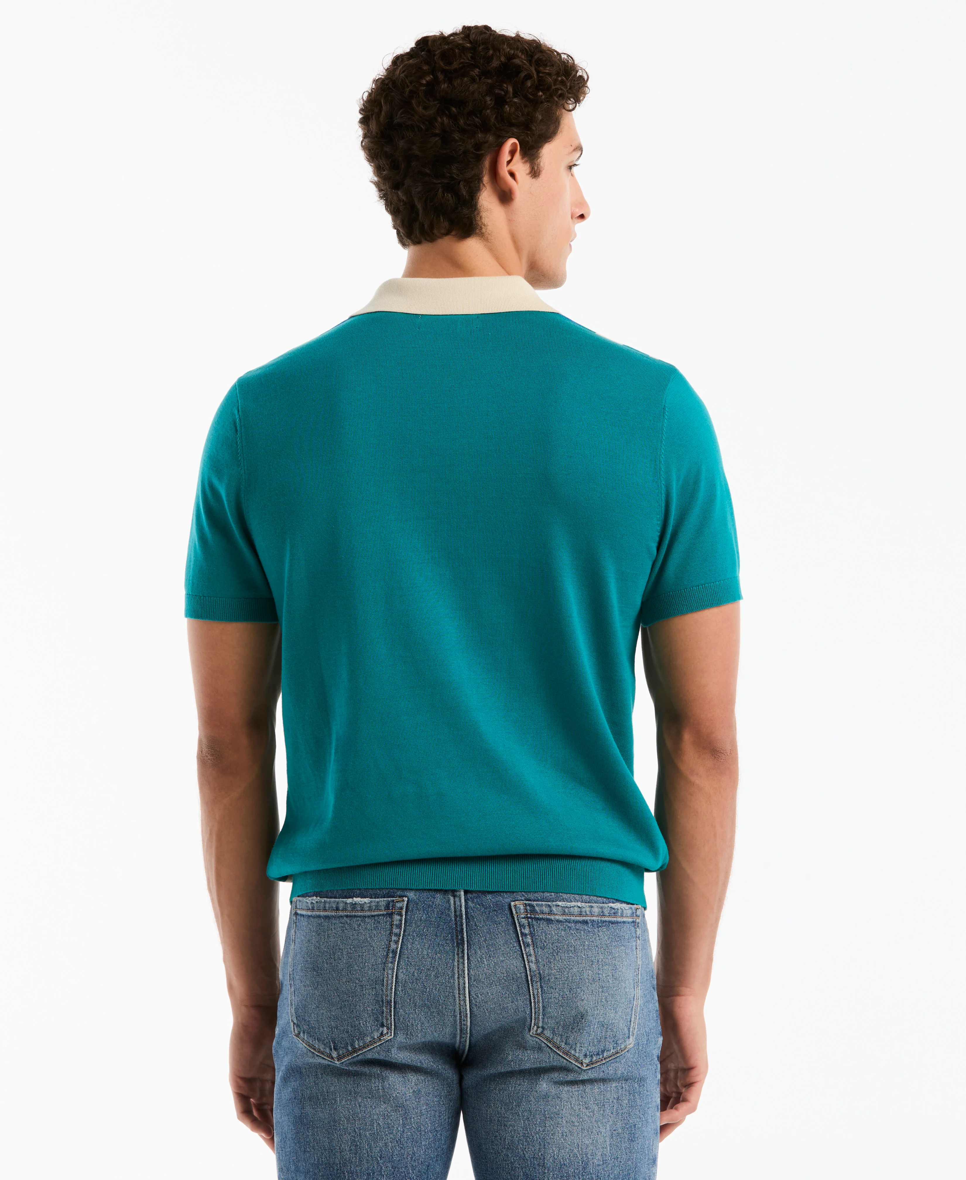 Vertical Color Stripe Sweater Polo - Image 7