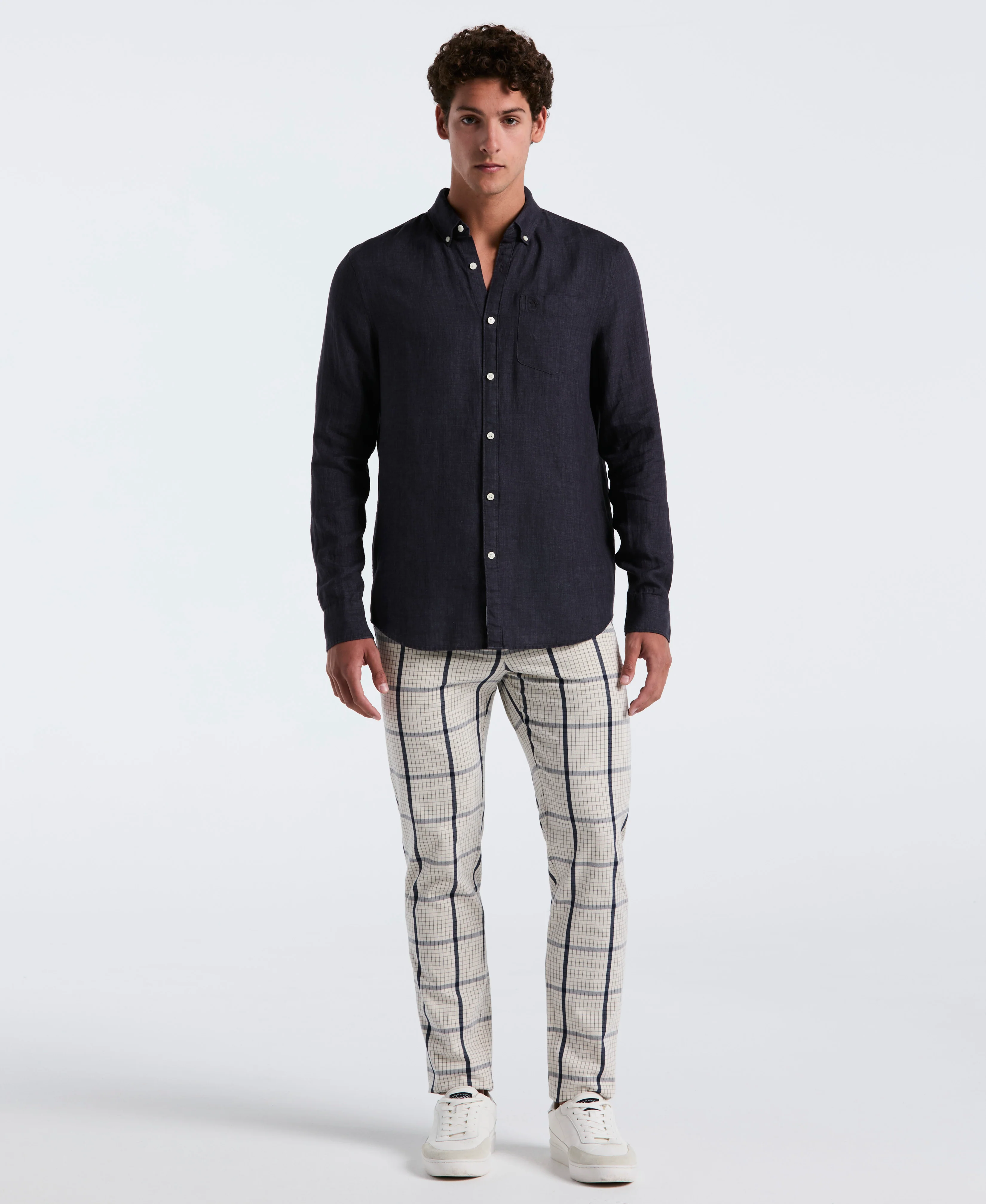 Delave Linen Long Sleeve Shirt - Image 8