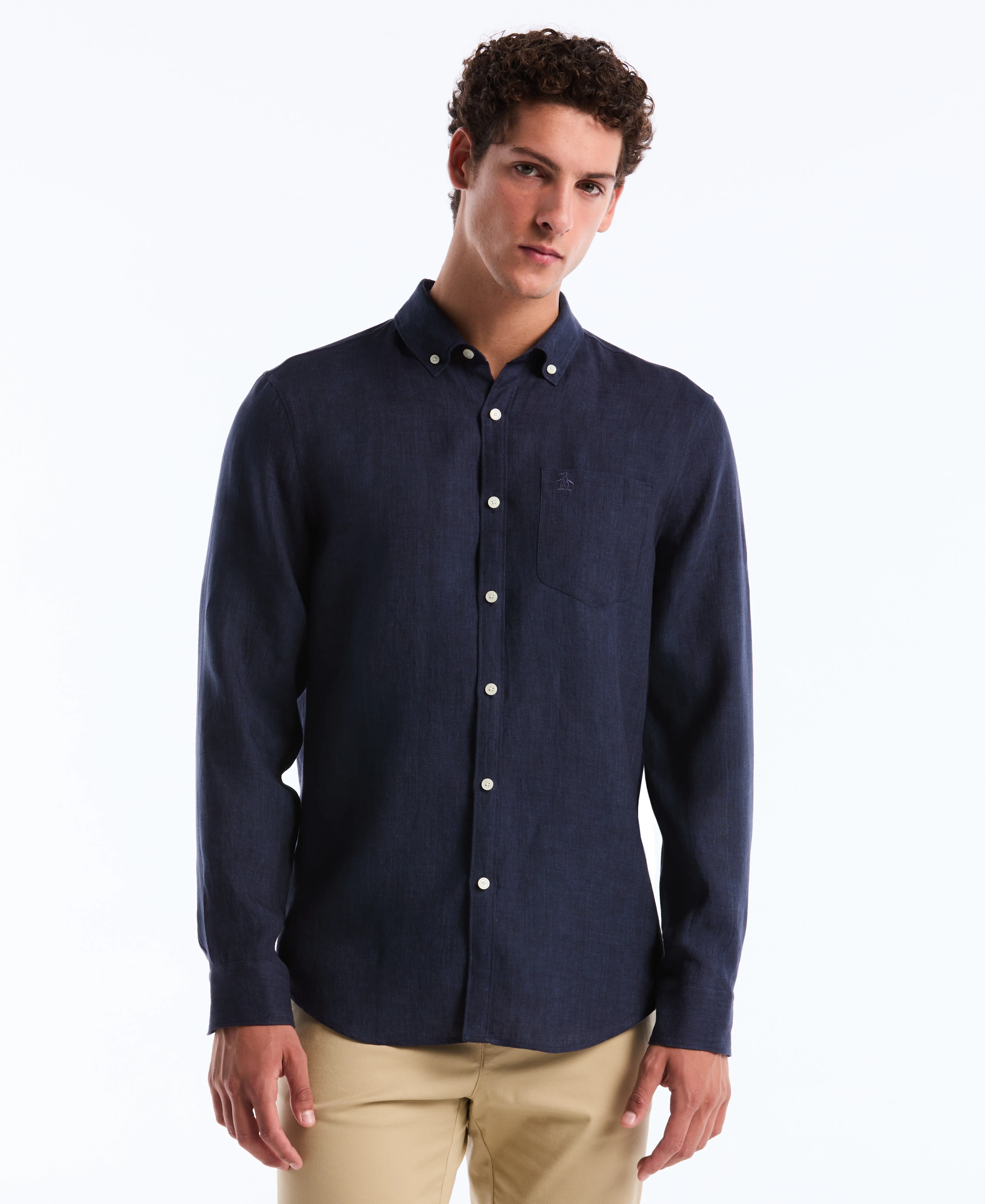 Delave Linen Long Sleeve Shirt - Image 9