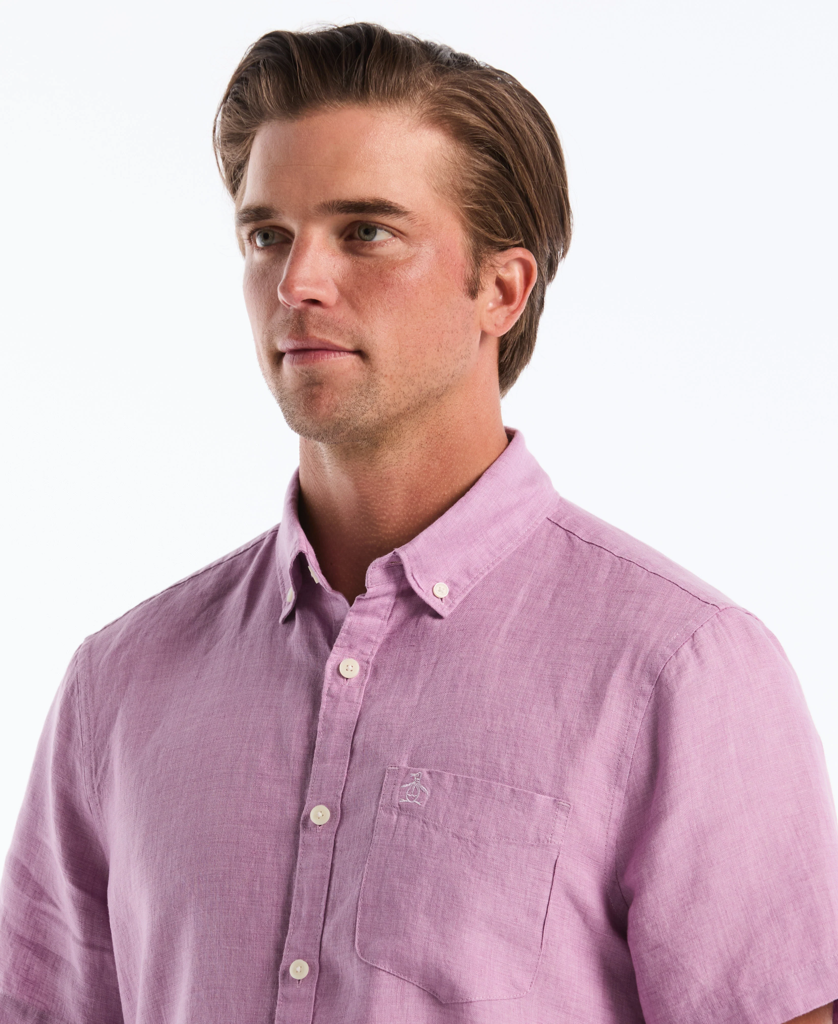 Delave Linen Button-Down Pocket Shirt - Image 11