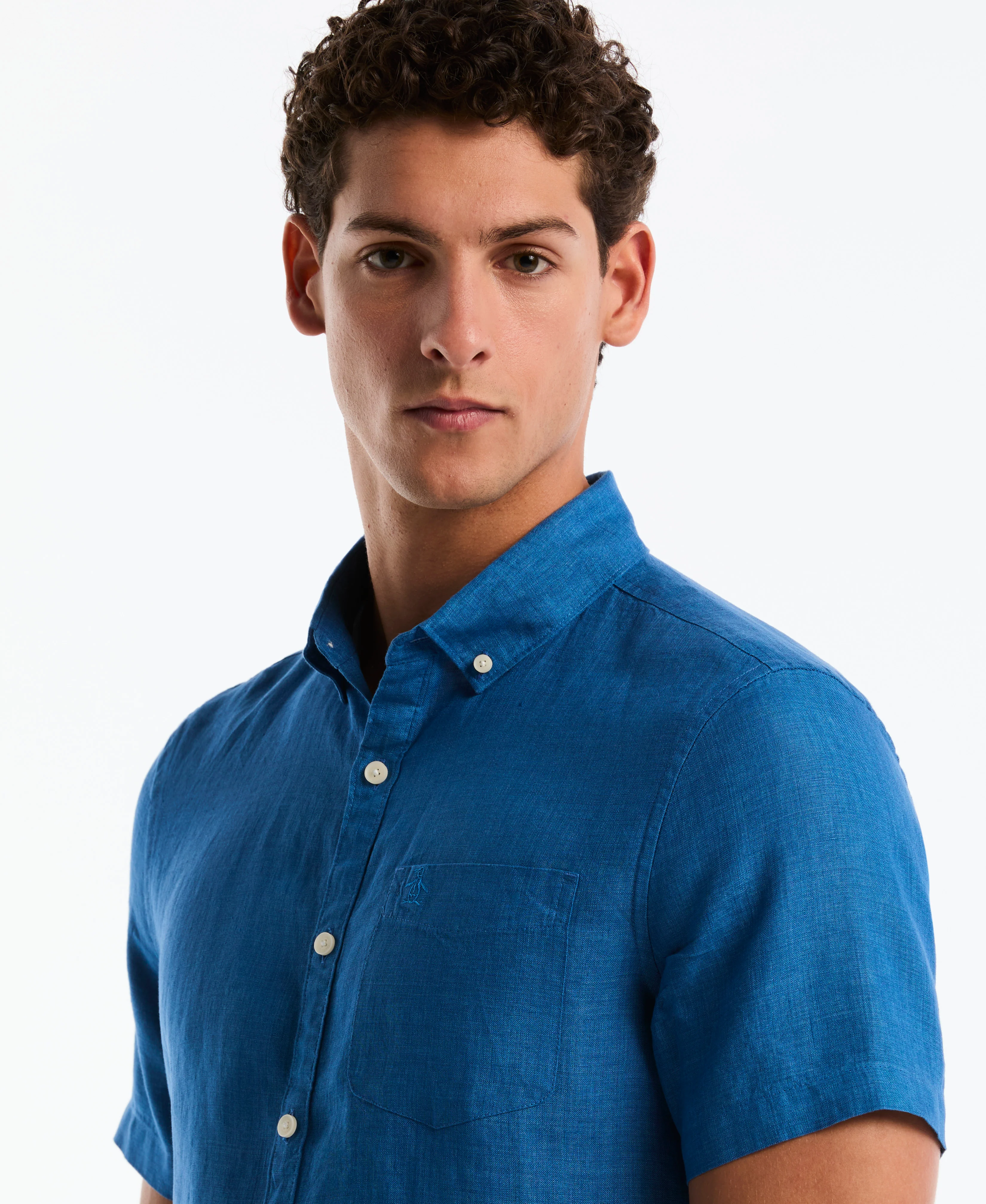 Delave Linen Button-Down Pocket Shirt - Image 3