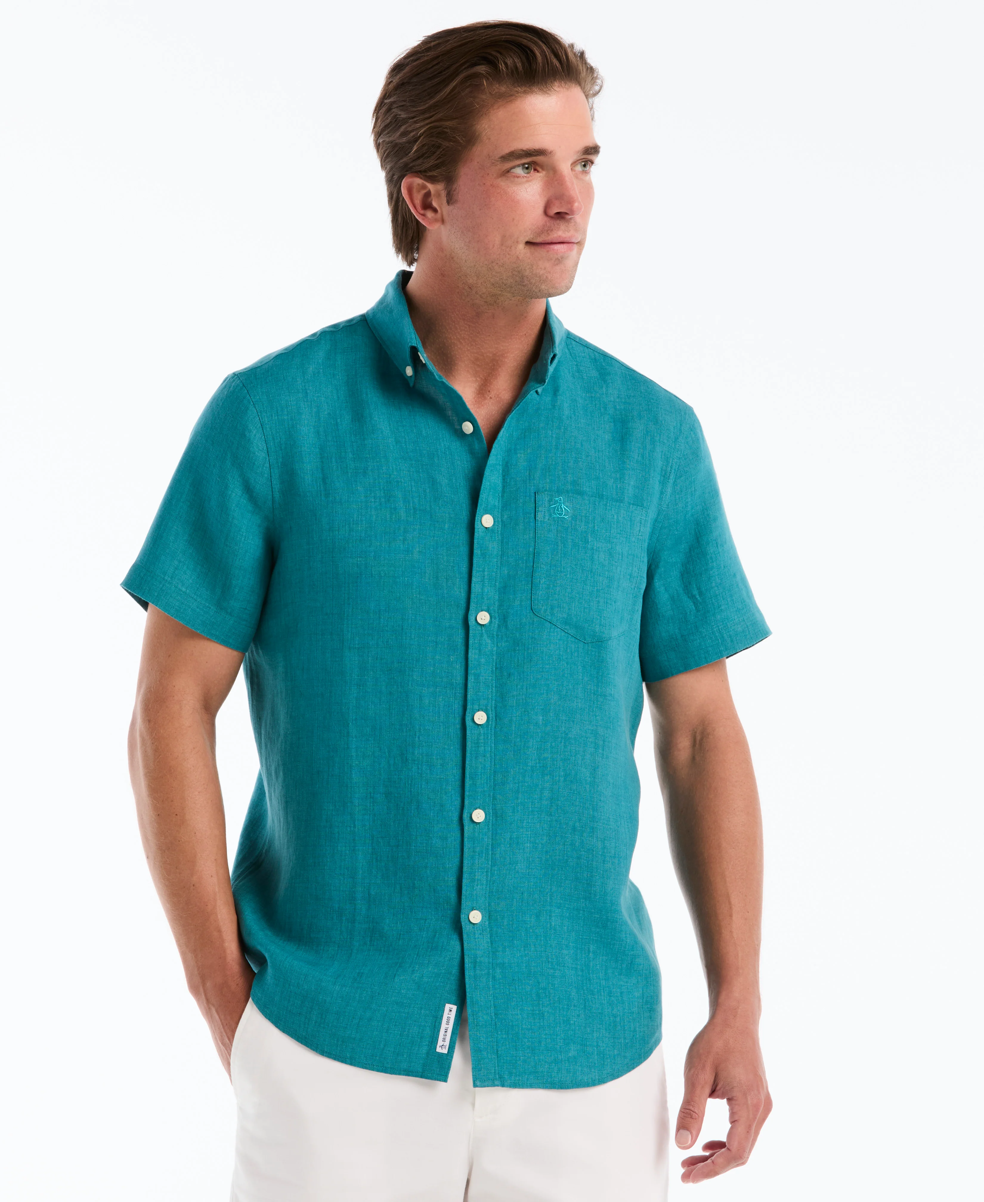 Delave Linen Button-Down Pocket Shirt - Image 5