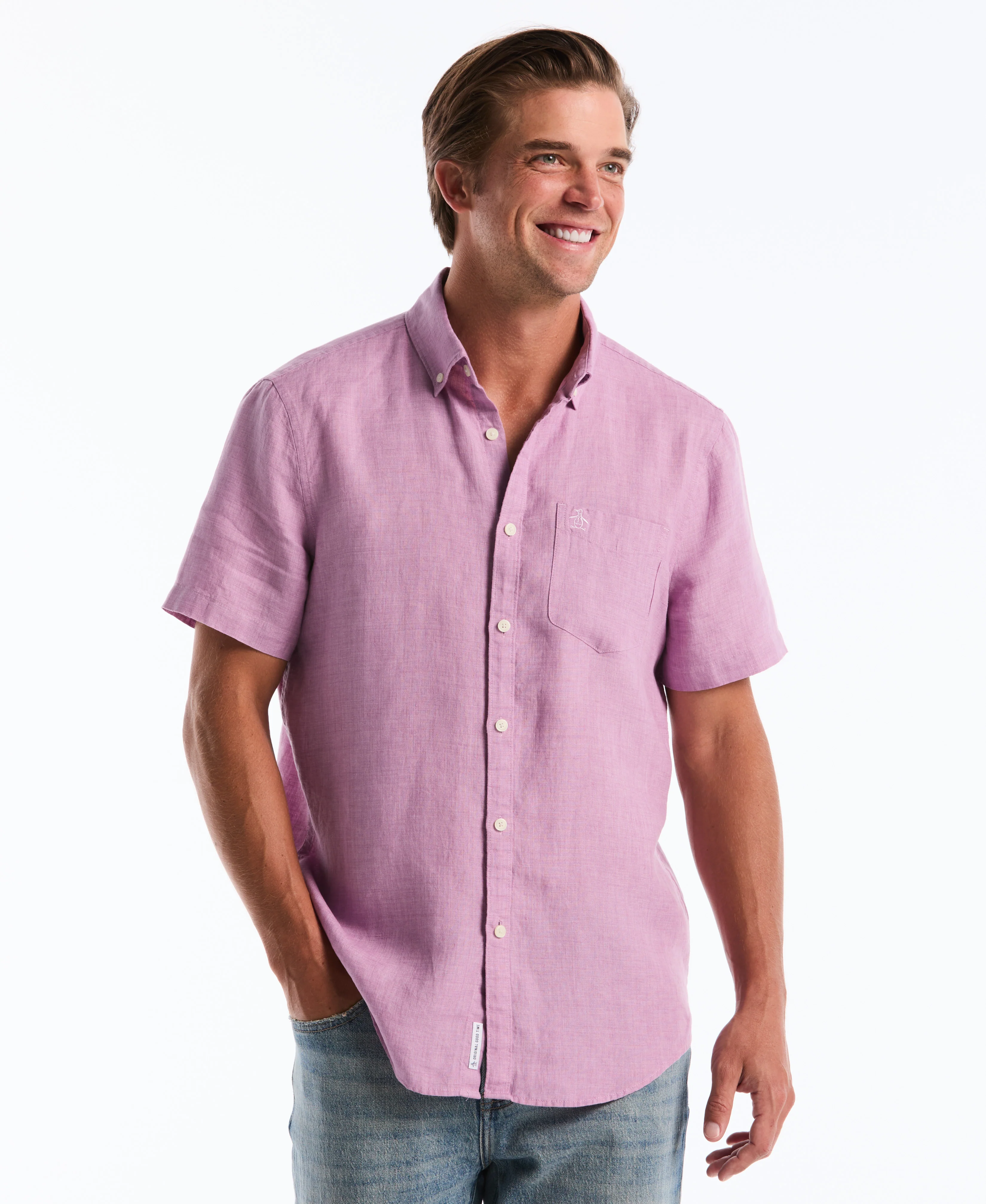 Delave Linen Button-Down Pocket Shirt - Image 9