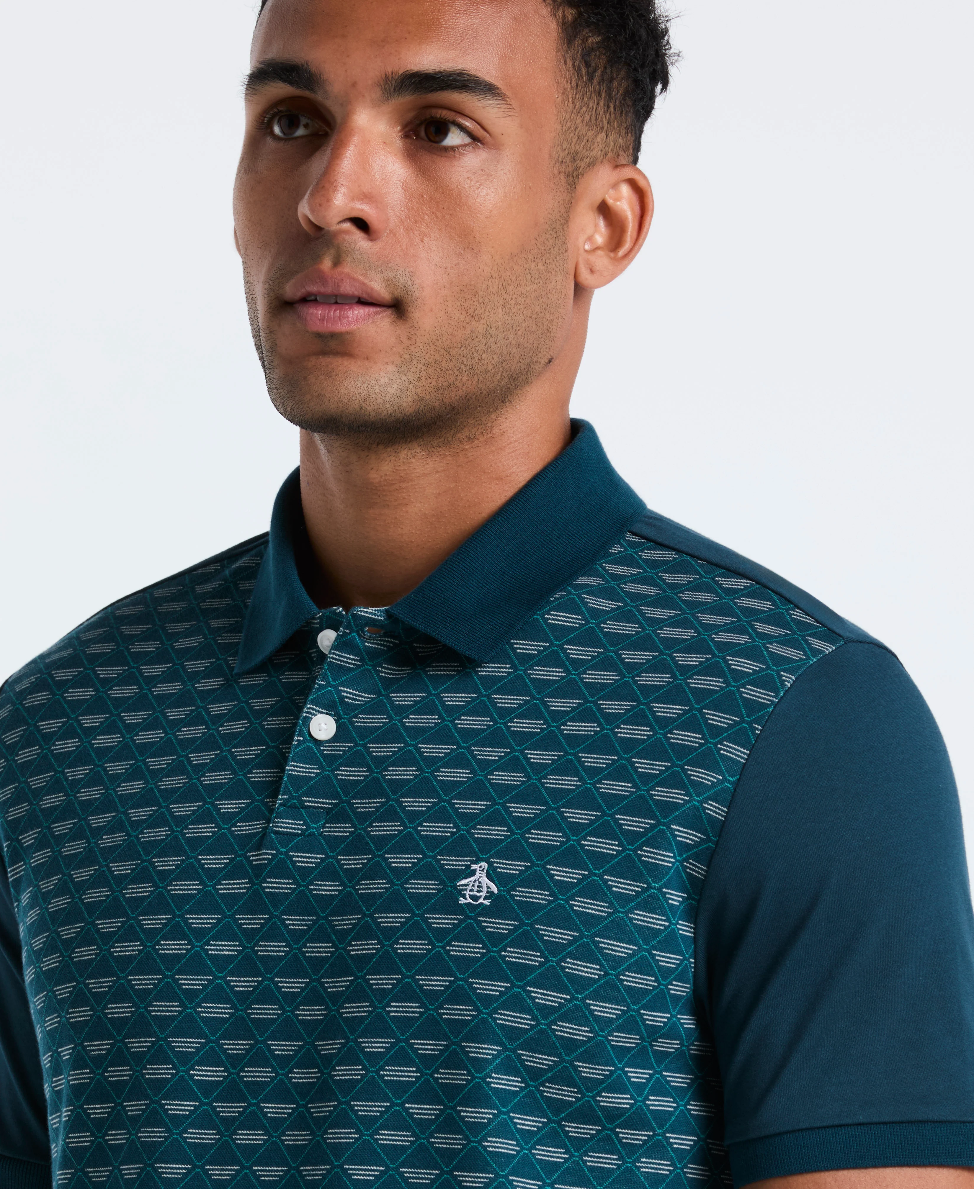 Vertical Diamond Jacquard Polo - Image 3