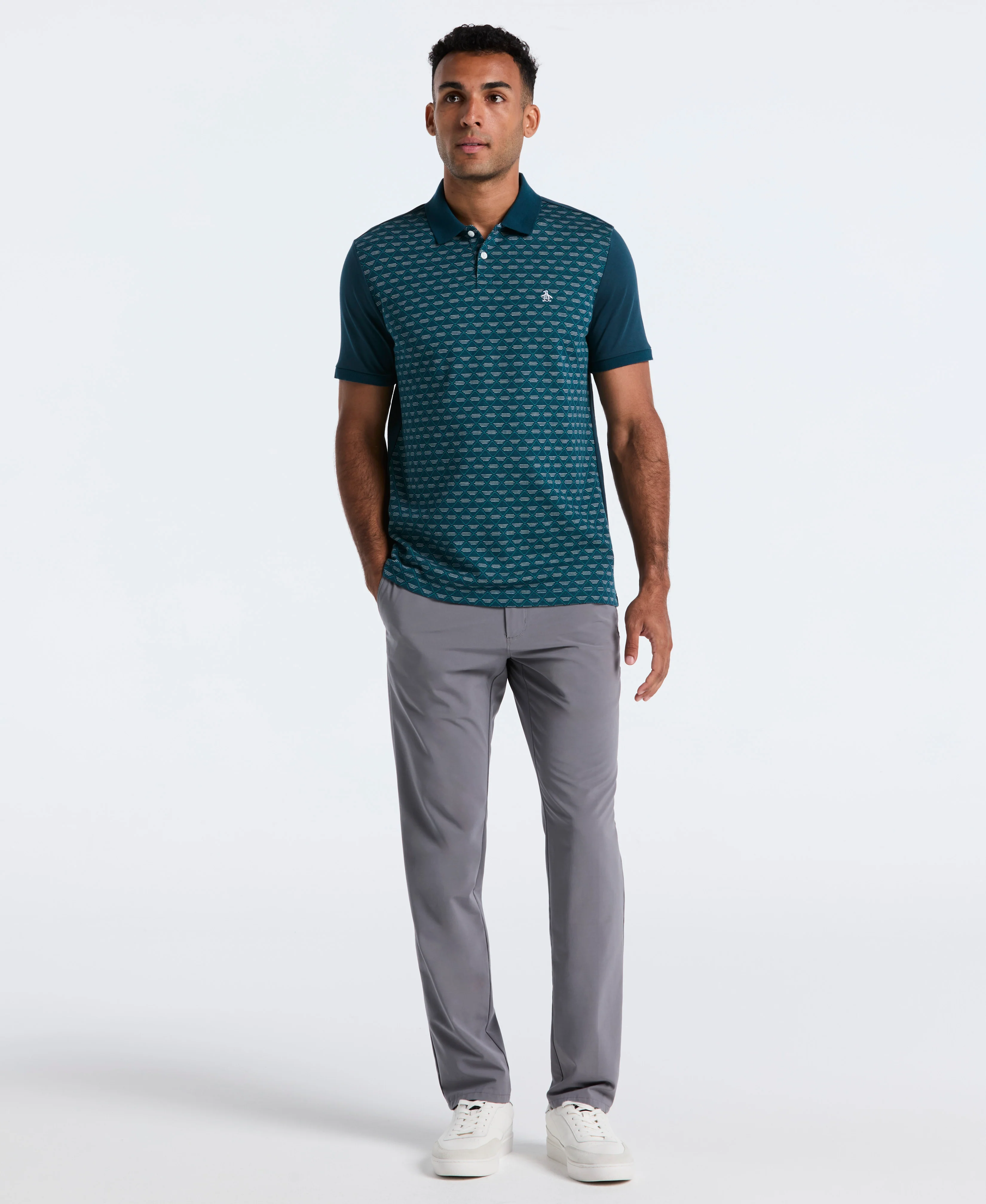 Vertical Diamond Jacquard Polo - Image 4