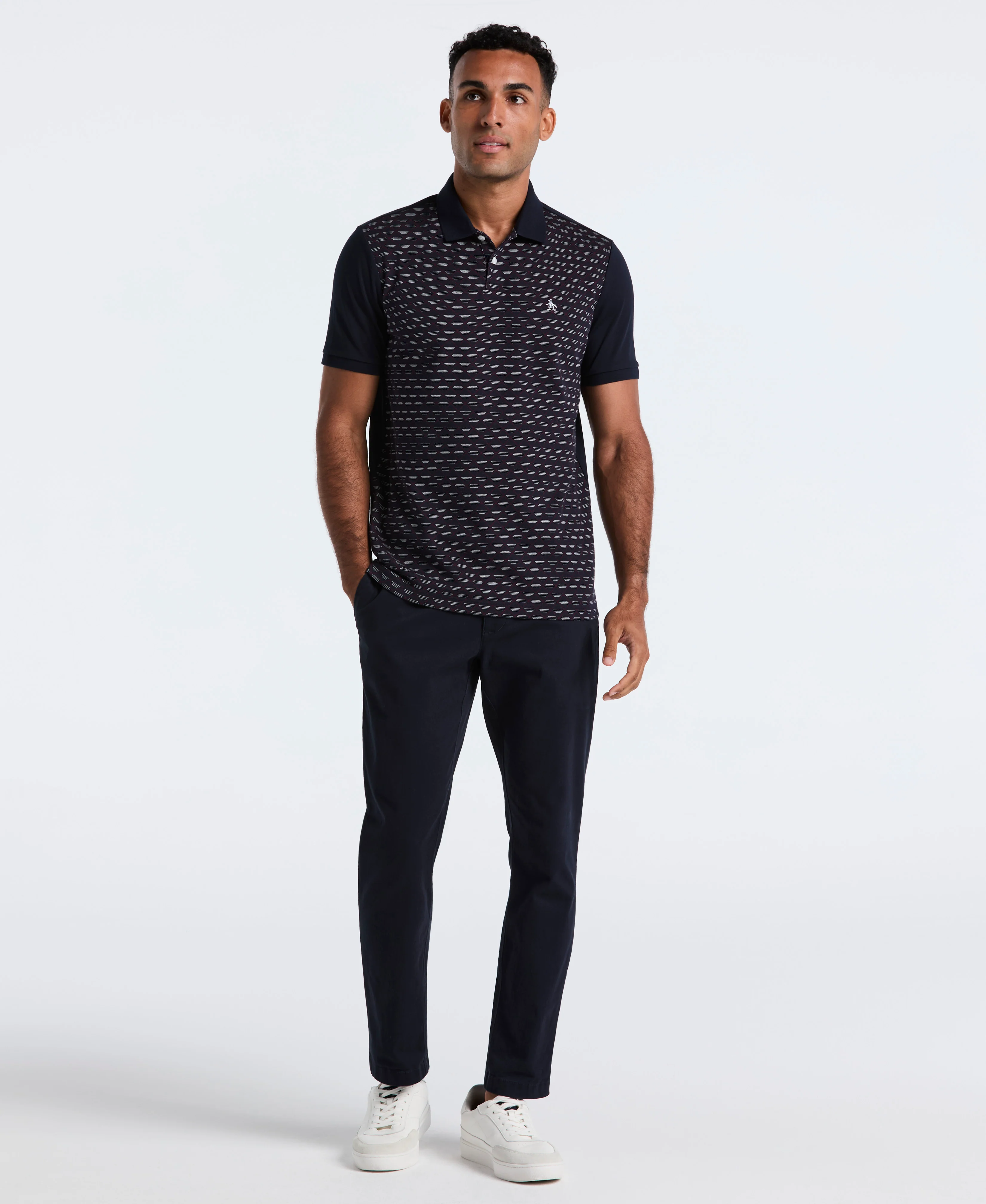 Vertical Diamond Jacquard Polo - Image 8