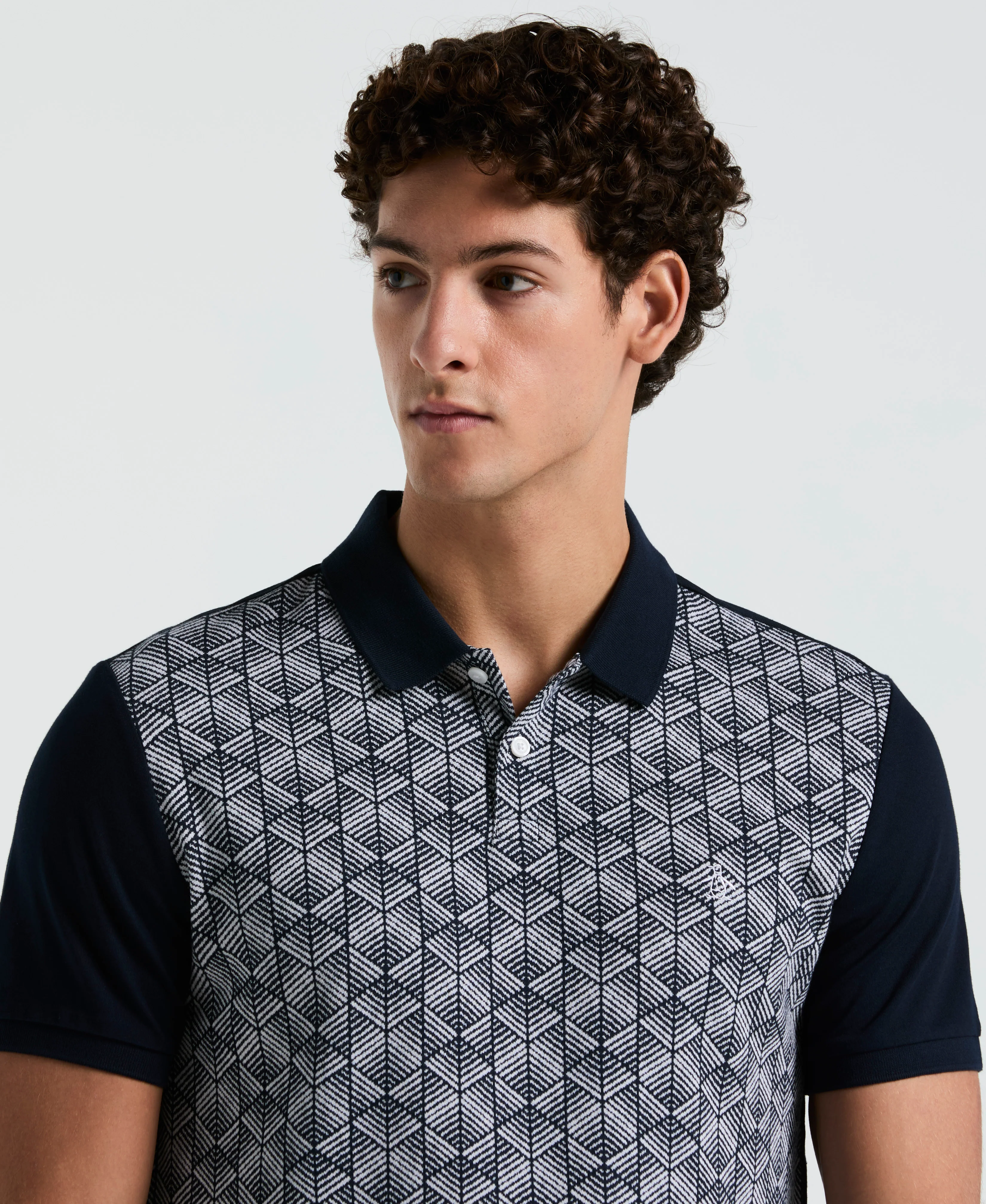 Diamond Jacquard Front Polo - Image 3