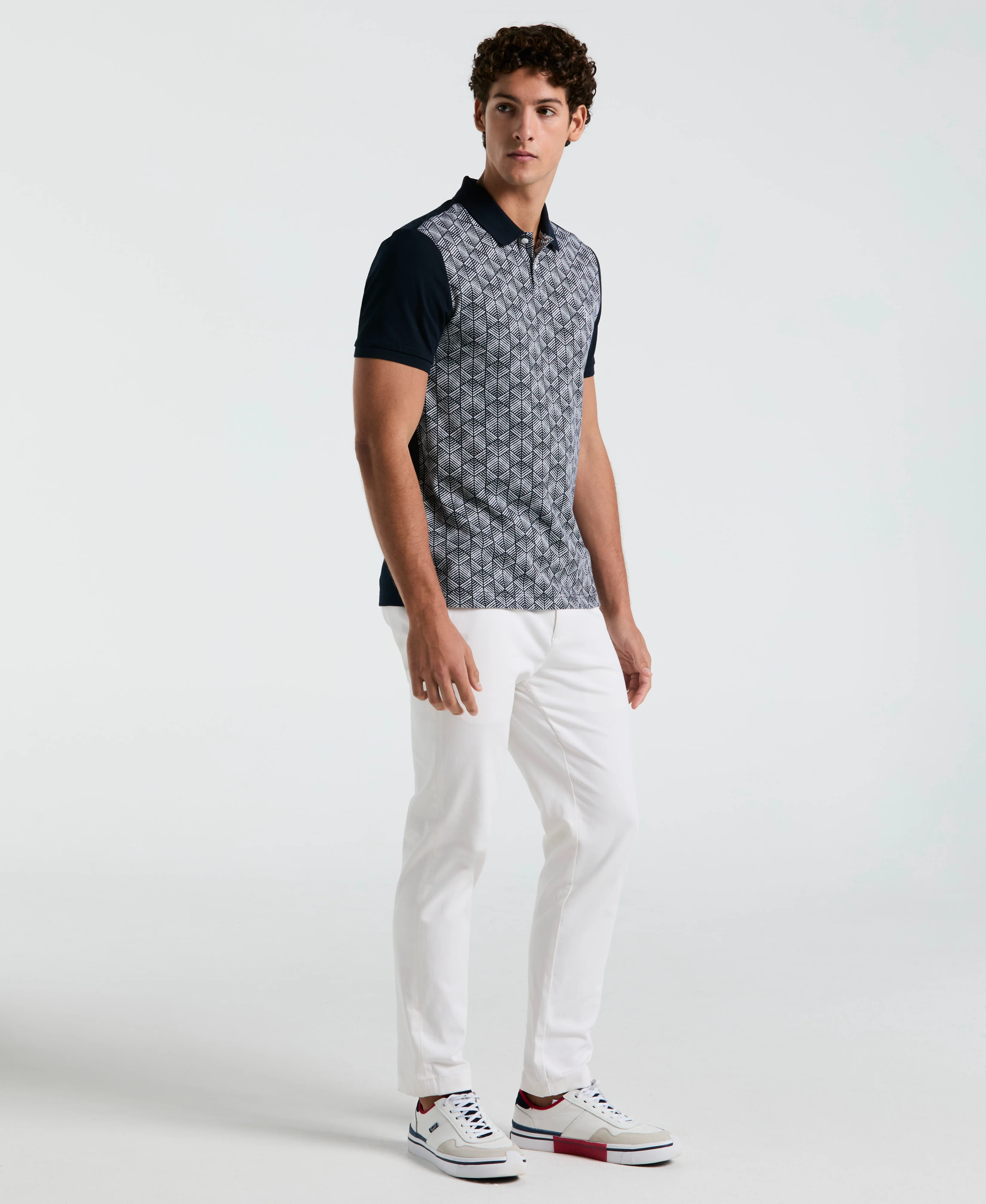 Diamond Jacquard Front Polo - Image 4